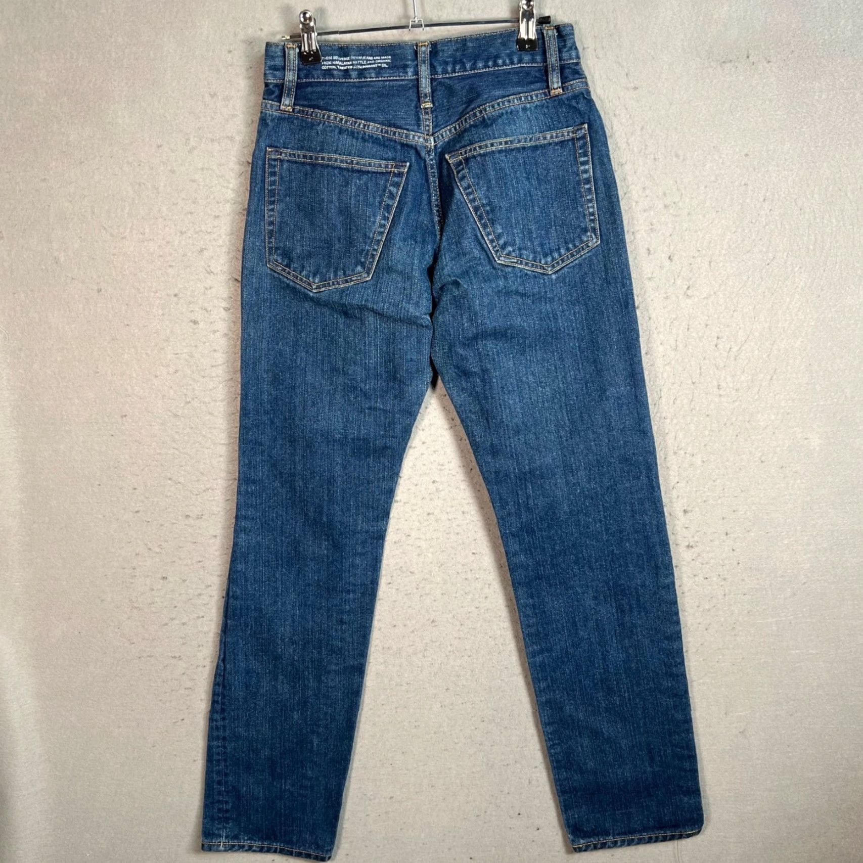 Pangaia Pangaia Womens Jeans 25 Straight Denim Organic Cotton Nettle Blue 5-Pocket Inseam 30 Adult Womens Womens Jeans Shape: Straight Size 42" / US 20 - 2 Thumbnail