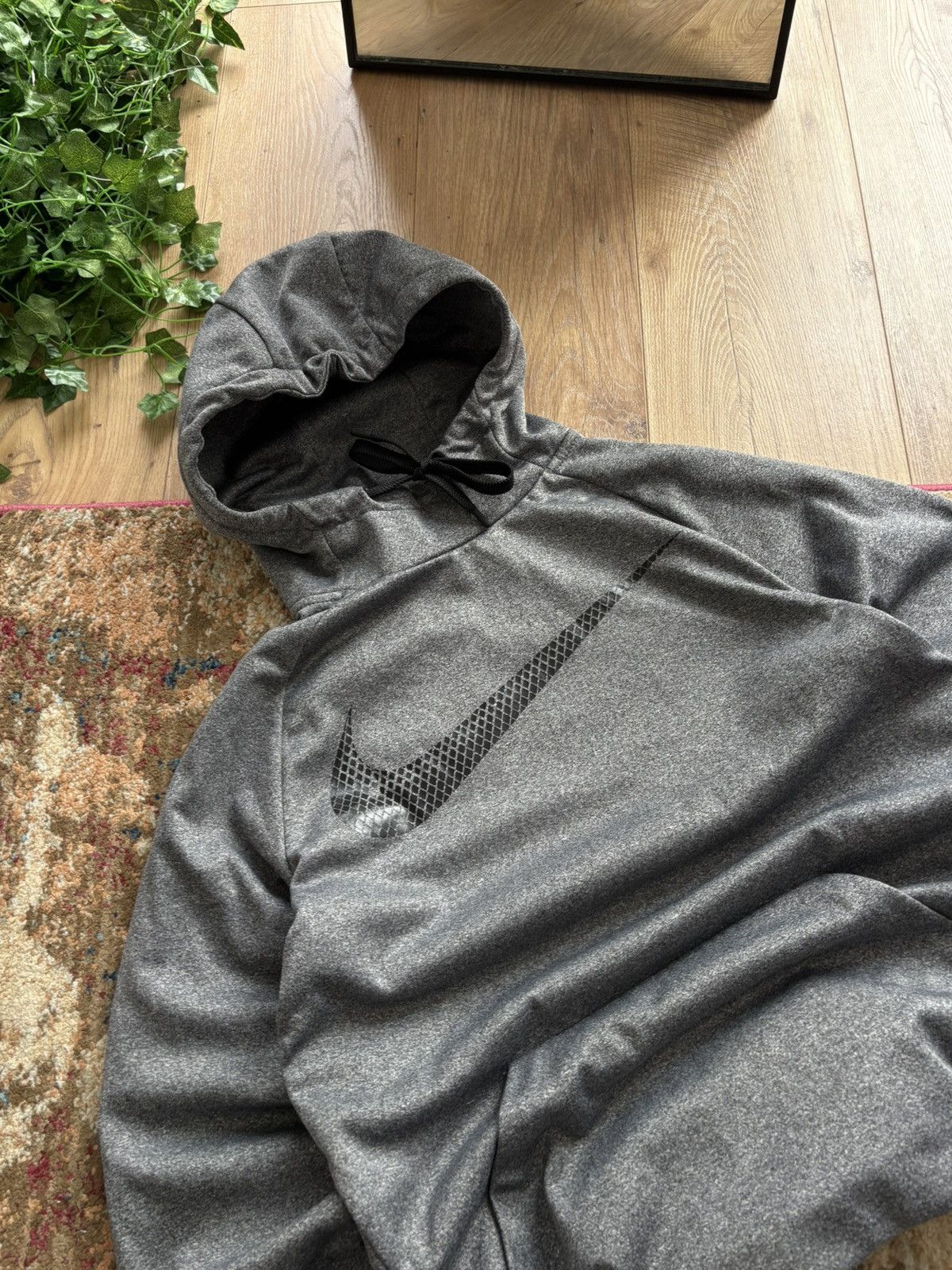 Nike 00s Nike Vintage Big Swoosh Logo Dri-Tit Hoodie Rare Size US S / EU 44-46 / 1 - 3 Thumbnail