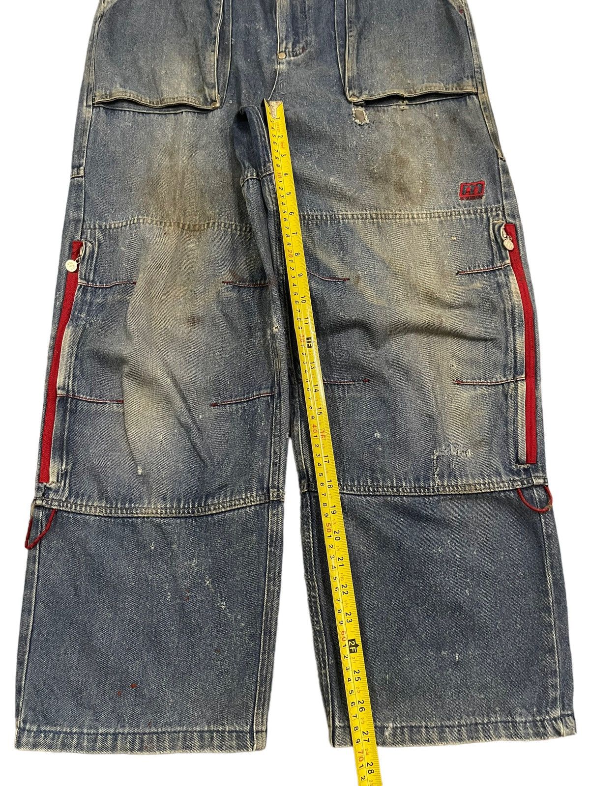 JNCO Vintage Japan Manchury Mud Wash Cargo Baggy Jeans Size US 34 / EU 50 - 16 Thumbnail