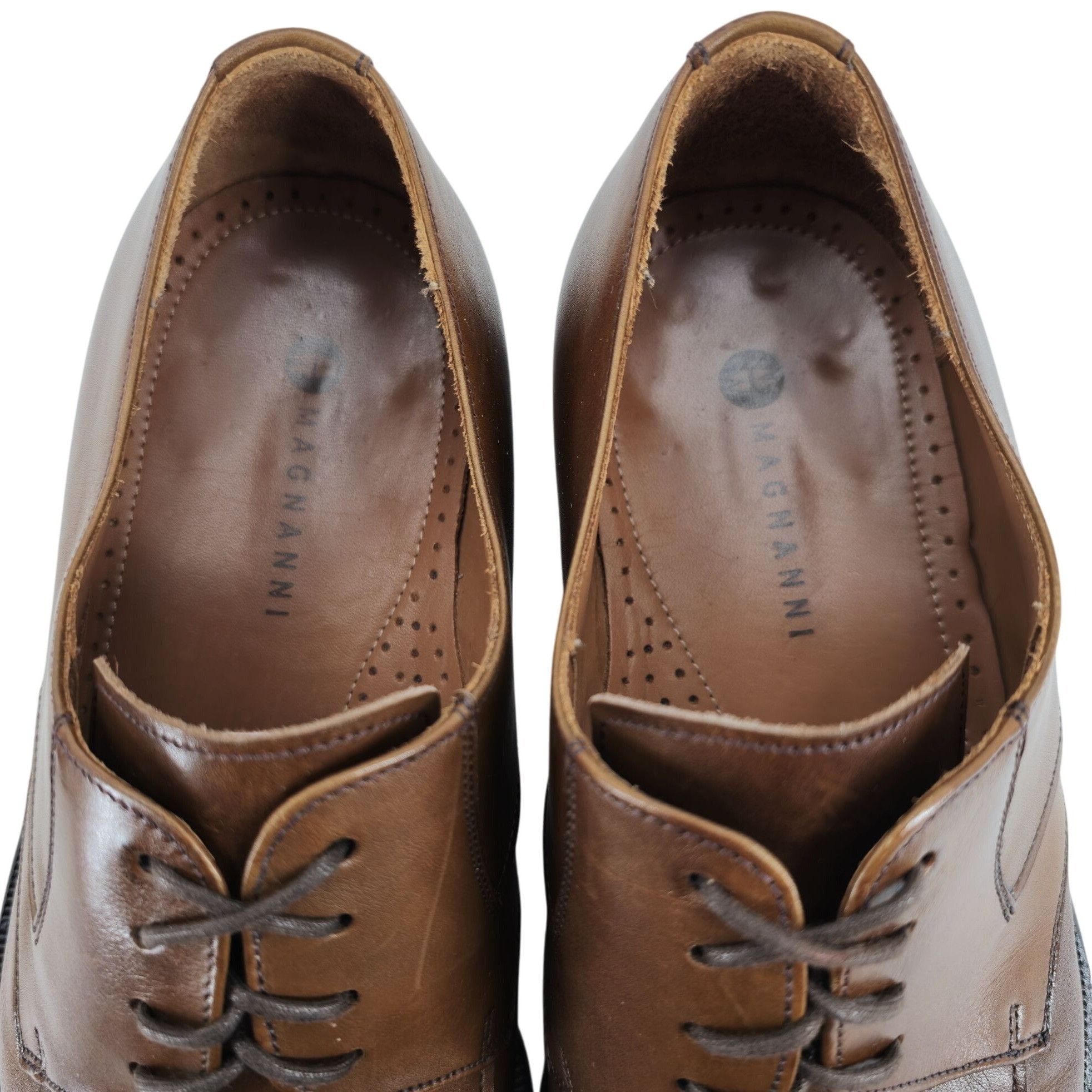 Magnanni Magnanni Spain Dress Shoes Men's 8M Brown Leather Apron-toe Size US 8 / EU 41 - 5 Thumbnail