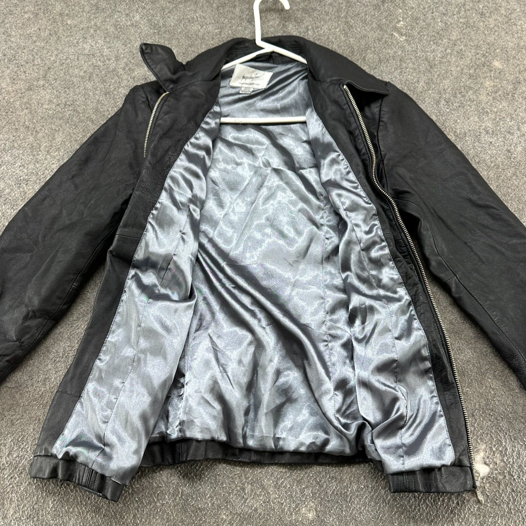 Vintage VINTAGE Jacqueline Ferrar Jacket Womens M Black Lambskin Full Zip Lined Motorcycle Style 90s Pockets Womens Size M / US 6-8 / IT 42-44 - 6 Thumbnail