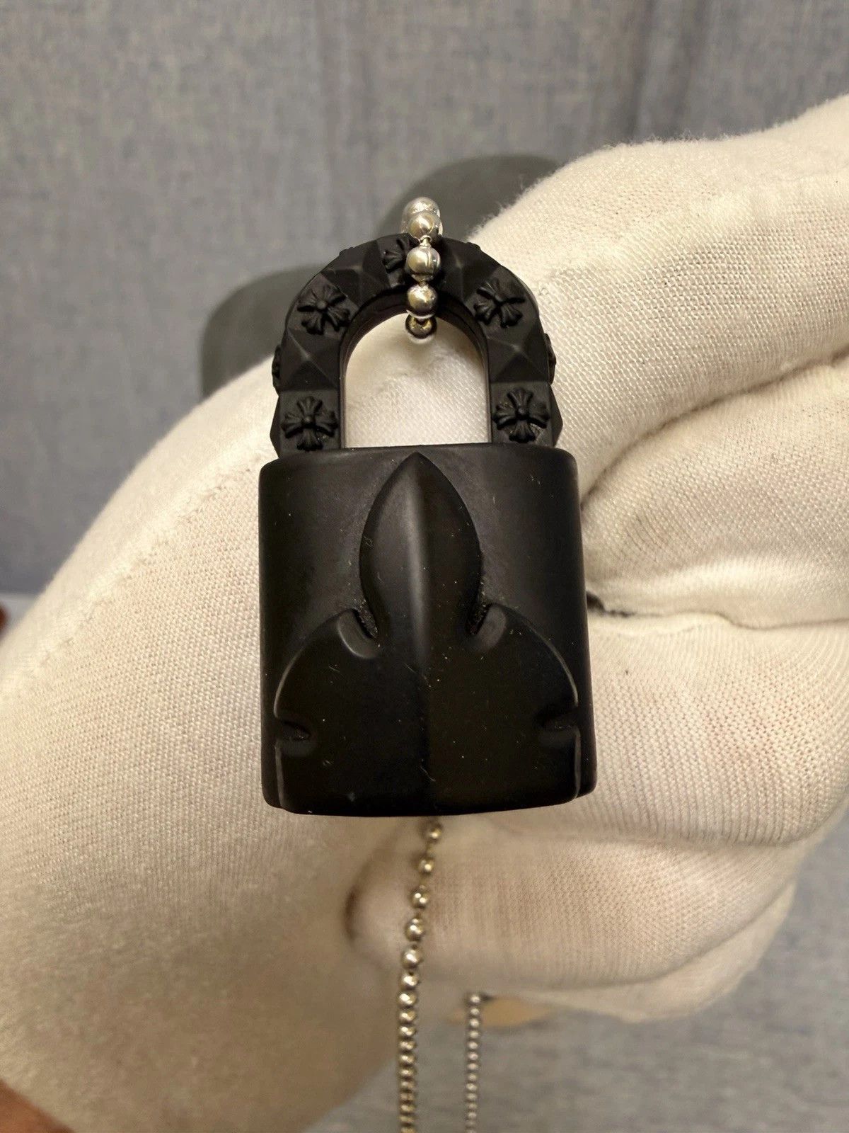 Chrome Hearts Chrome Hearts Silicone Lock Necklace Black 30" Size ONE SIZE - 5 Thumbnail
