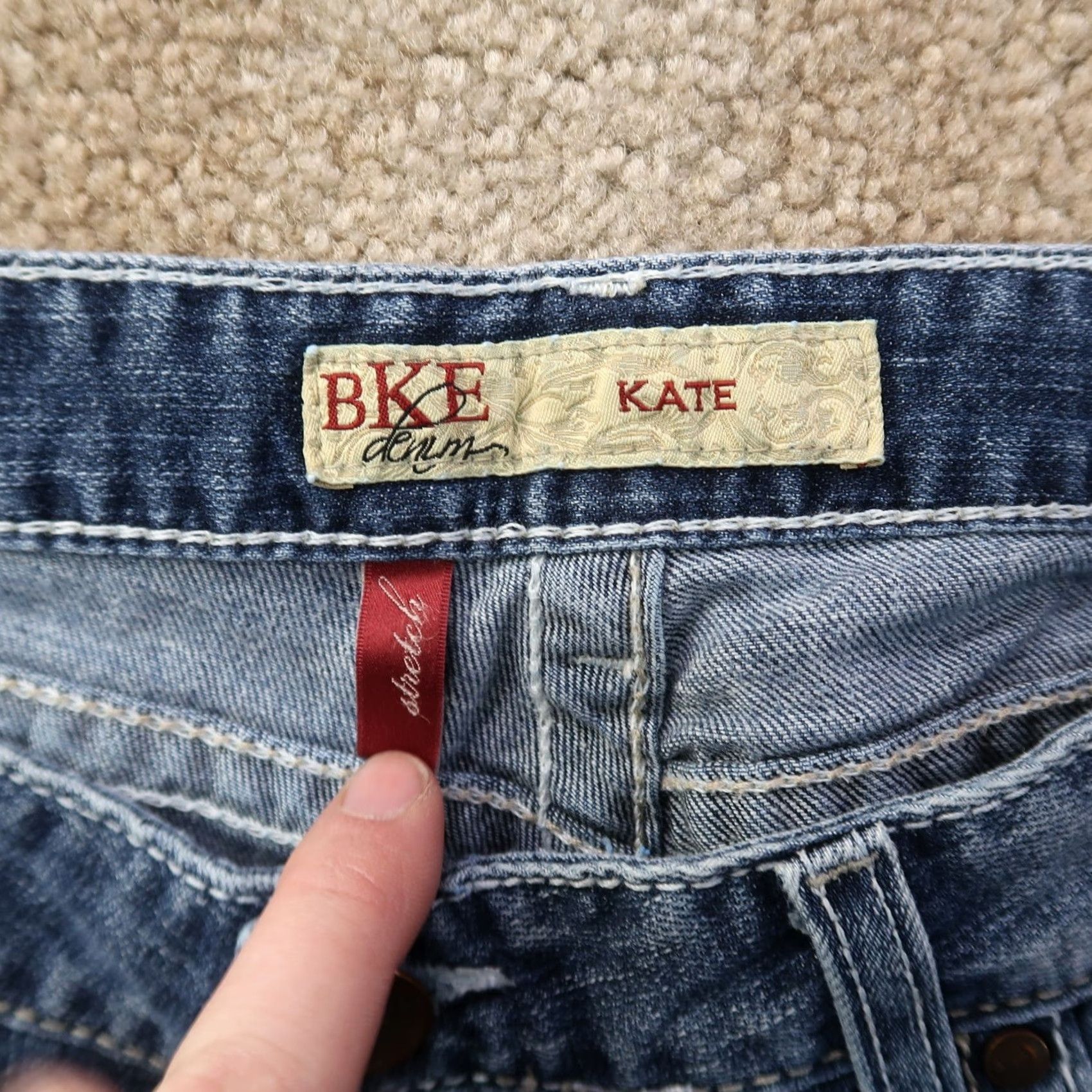 Vintage VINTAGE Buckle BKE kate Capri Jeans Women's 32 Blue Stretch Denim Mid Rise denim Capri Jeans Women 32 Blue Slimming Stretch 5-Pocket Size 24" / US 00 / IT 34 - 3 Thumbnail