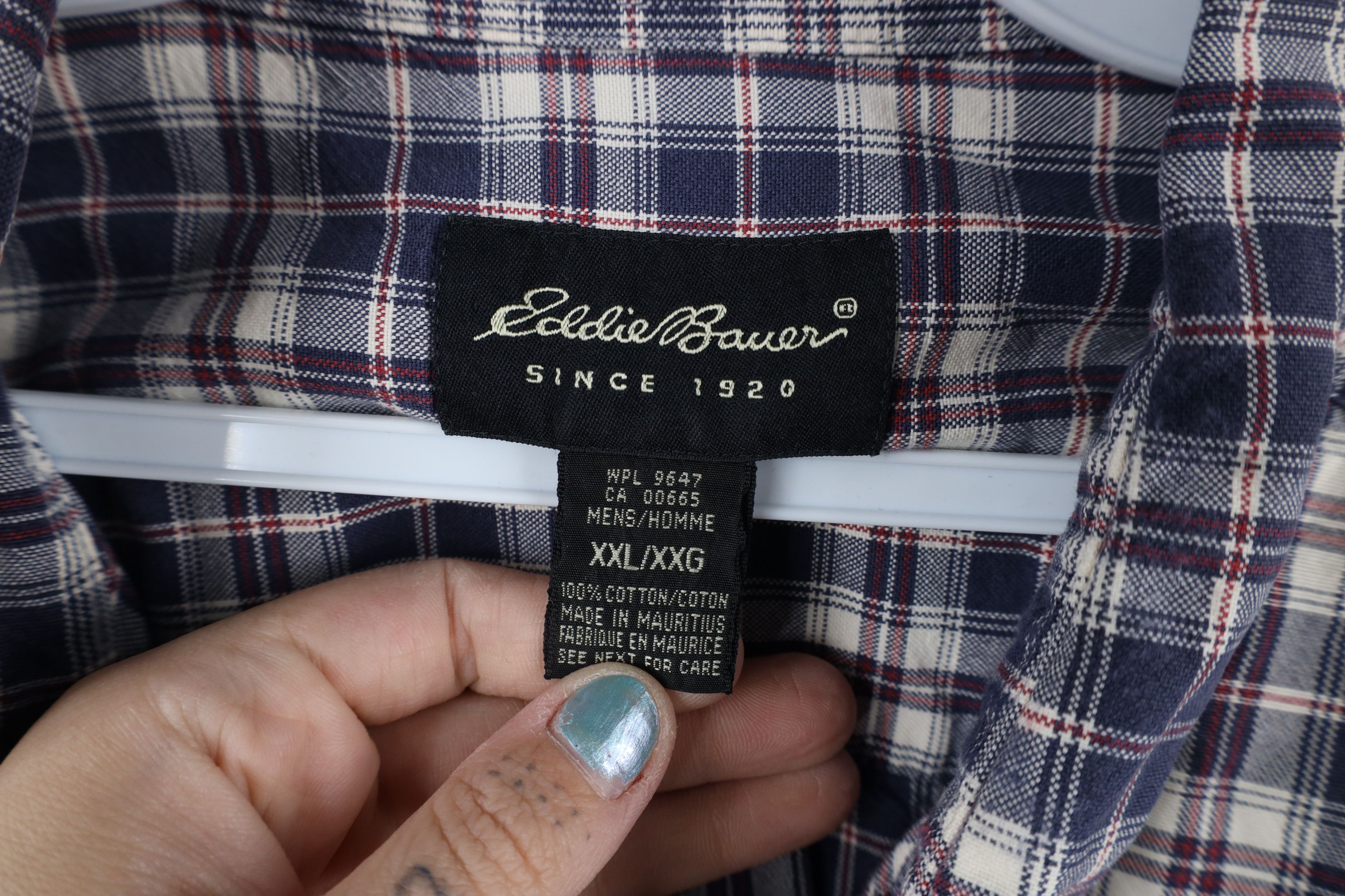 Eddie Bauer × Vintage Vintage 90s Eddie Bauer Short Sleeve Collared Button Shirt Size US XXL / EU 58 / 5 - 4 Thumbnail