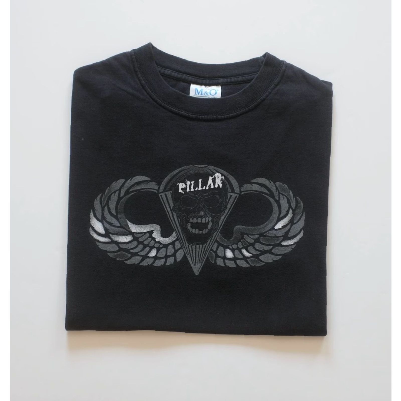 Vintage VINTAGE PILLAR CHRISTIAN ROCK BAND VTG Y2K 90s GRAPHIC BLACK T-SHIRT M&O KNITS Men SZ S Size US S / EU 44-46 / 1 - 5 Thumbnail