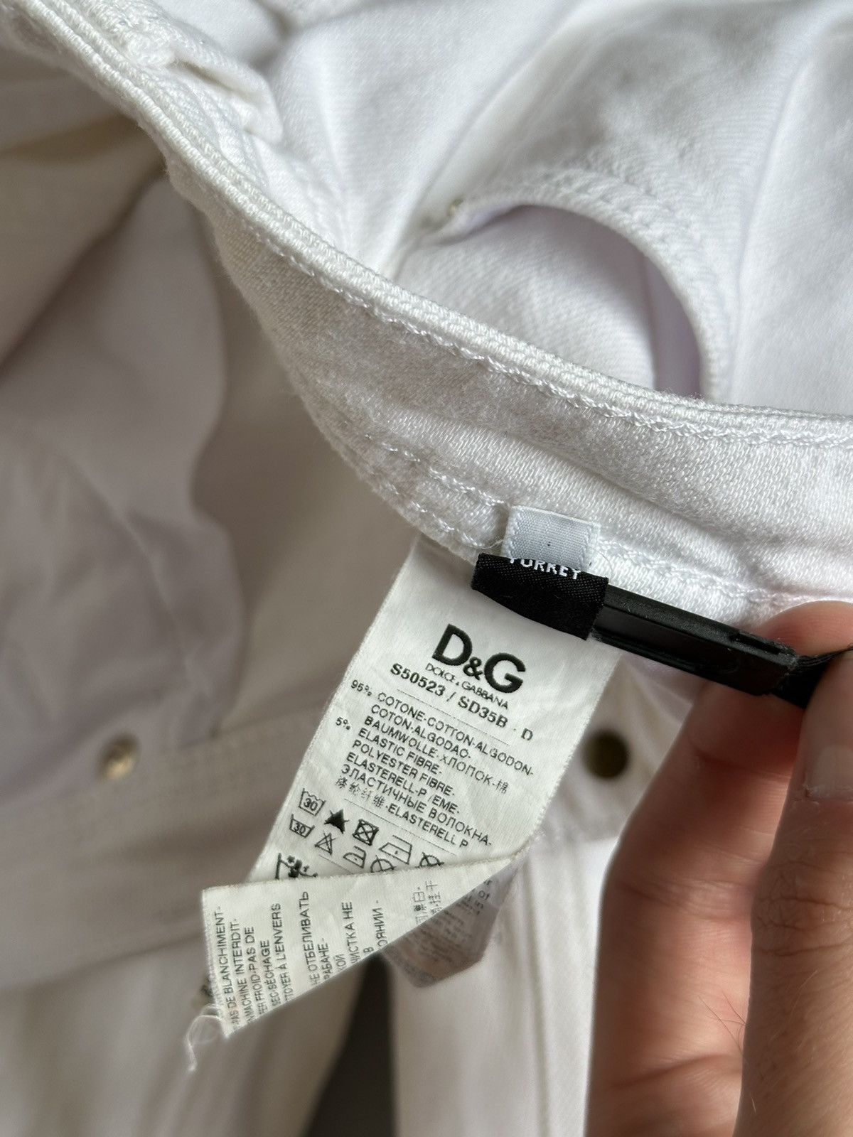 Dolce & Gabbana Vintage Dolce & Gabbana Women White Tight Fit Jeans Size 29 Size 29" - 10 Thumbnail