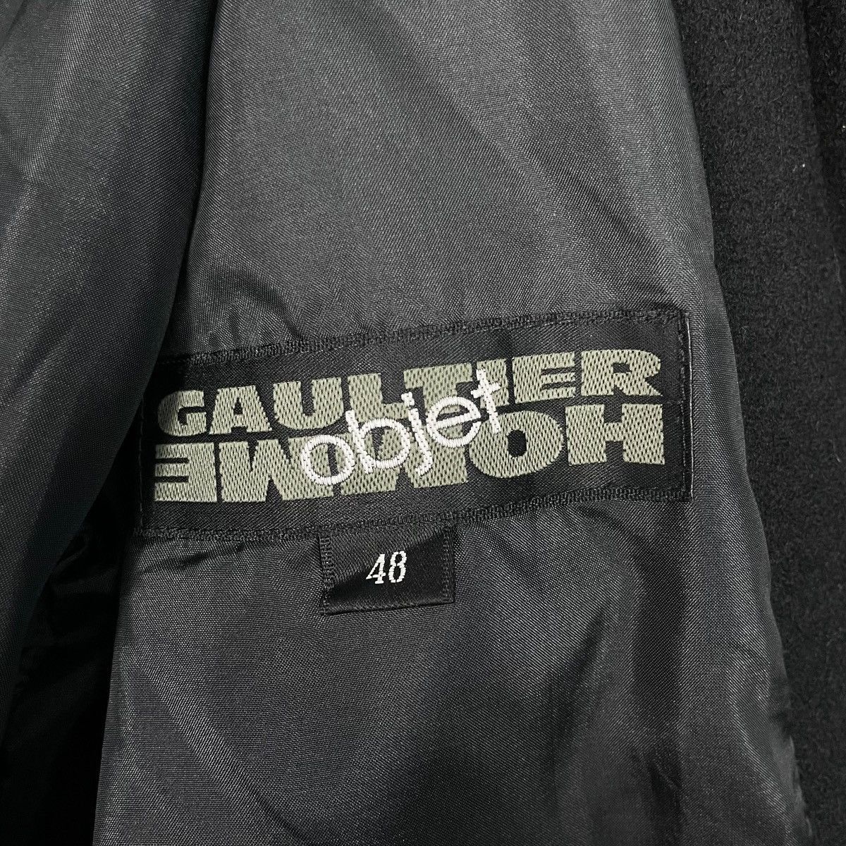 Jean Paul Gaultier Gaultier Homme Object Wool Black Coat Size US M / EU 48-50 / 2 - 16 Thumbnail