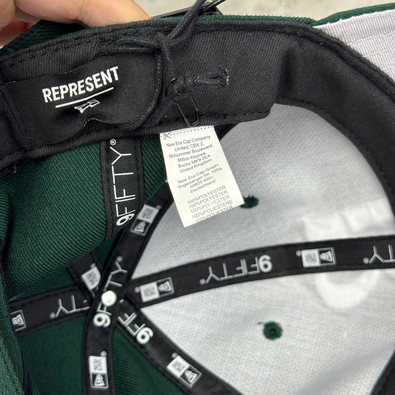 Represent Clo. REPRESENT Initial New Era Cap Racing GREEN Size ONE SIZE - 5 Thumbnail
