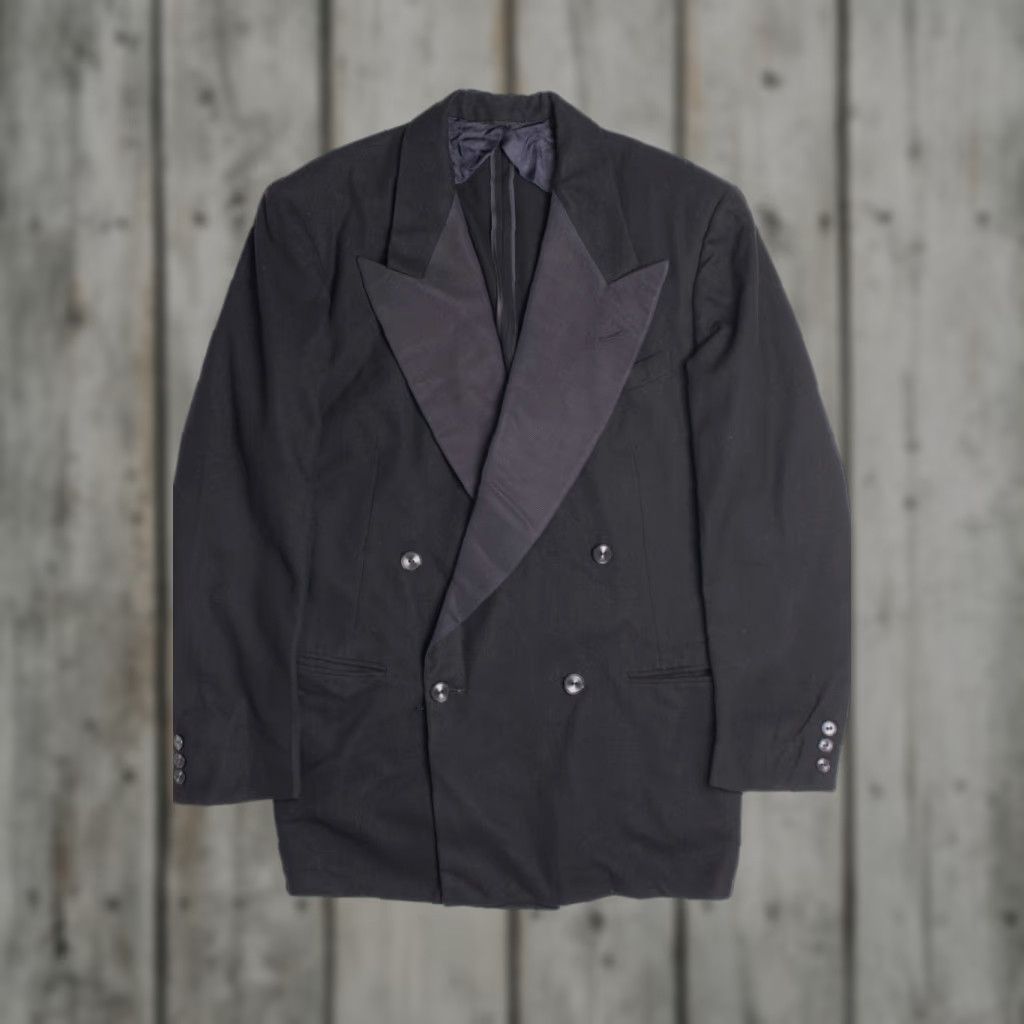 Doublet VINTAGE Simon's Lincoln Tuxedo Jacket Medium Black Double Breasted Formal Mens Size 40R - 1 Thumbnail