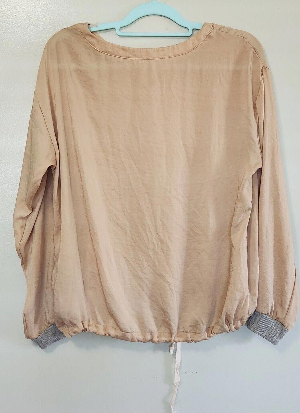 Designer Mello Day Top Large Long Sleeve Gold Boat Neck Blouse Shirt Size L / US 10 / IT 46 - 3 Thumbnail