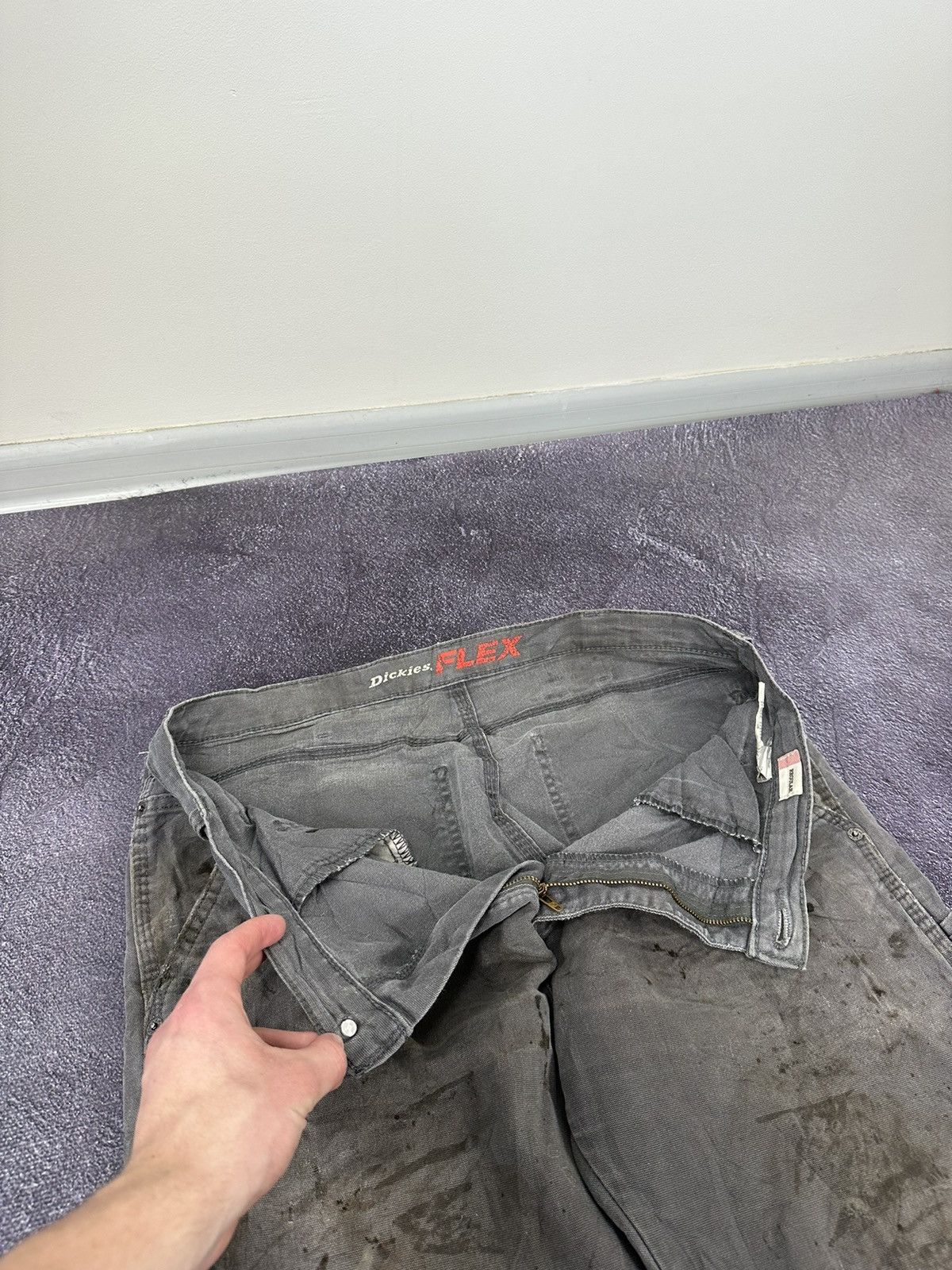 Dickies Vintage Dickies Faded Grey Distressed Y2K Hype Work Pants Size US 34 / EU 50 - 17 Thumbnail