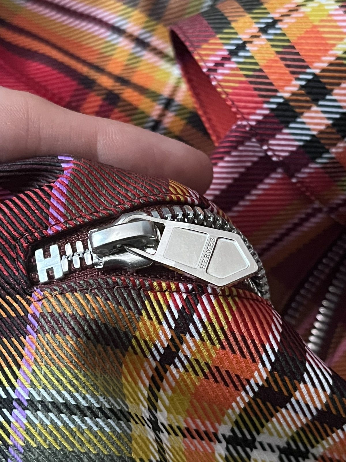 Hermes Hermes F/W 2021 runway jacket checkered halfzip orange Size US M / EU 48-50 / 2 - 10 Thumbnail