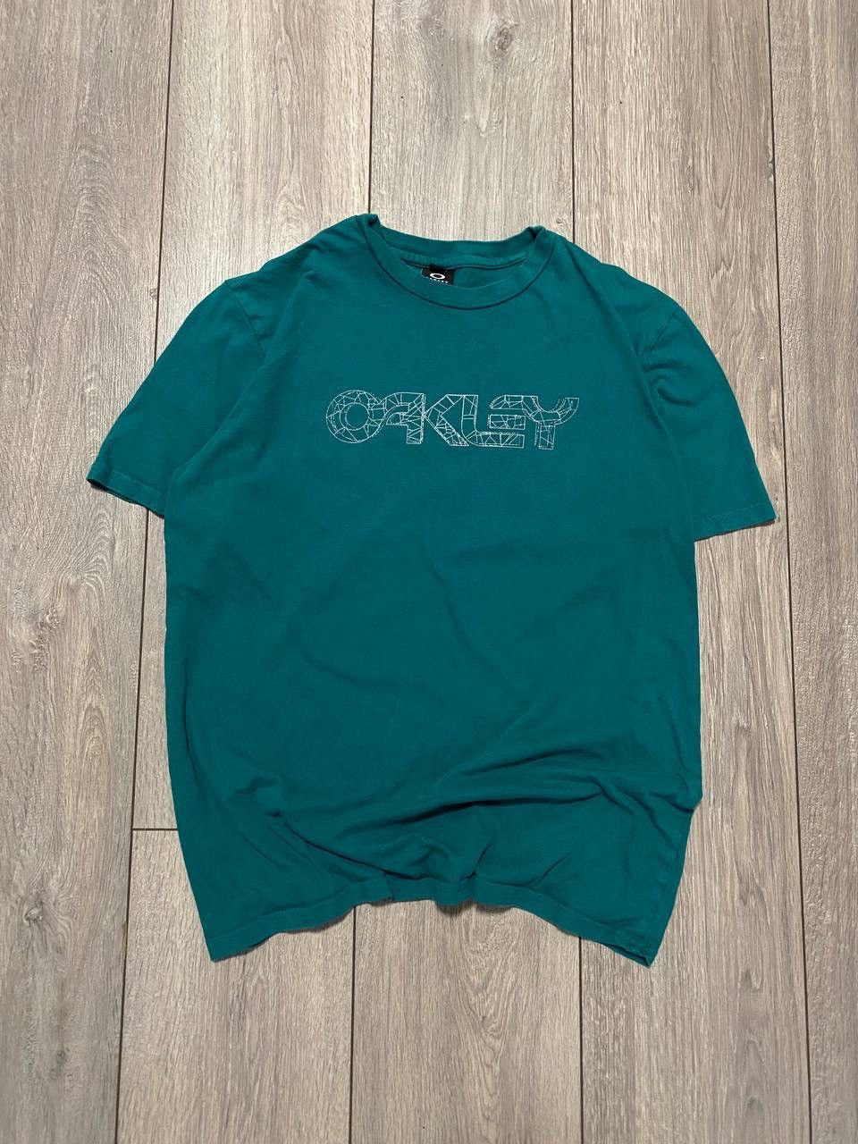 Oakley Vintage T-Shirt Oakley 3D Print Regular Fit Teal Green Y2K Size US M / EU 48-50 / 2 - 1 Thumbnail
