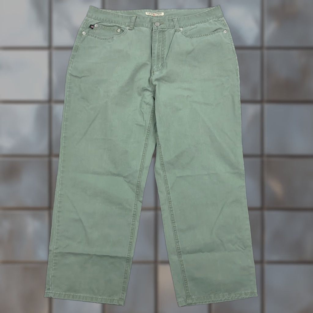 Vintage Polo Jeans Company Ralph Lauren Women Green 14 36x25 Cotton High Rise Straight Jeans Size 36" / US 14 / IT 50 - 1 Thumbnail