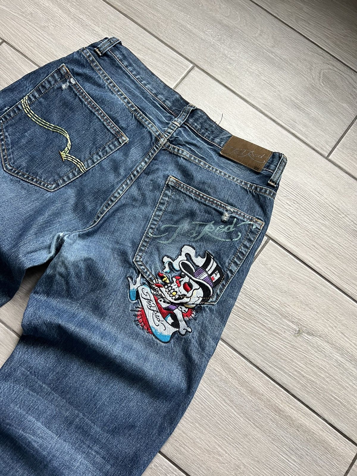 Ed Hardy Vintage Style Ed Hardy Jeans Pants Y2K Avangarde Size US 34 / EU 50 - 3 Thumbnail