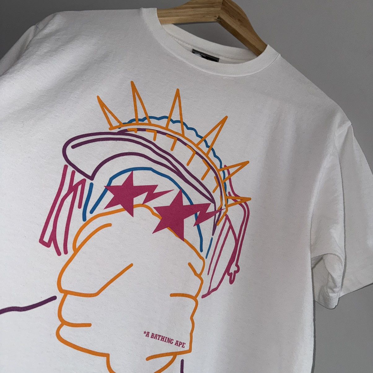 OG Bape Star NYC Store Opening Neon Graffiti Tee