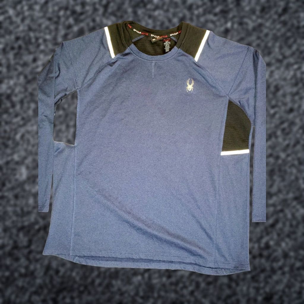 Spyder Spyder Active Original Navy Blue XL Long Sleeve Shirt Mens Athletic T-Shirt 90s Vintage? No. Size US XL / EU 56 / 4 - 1 Thumbnail
