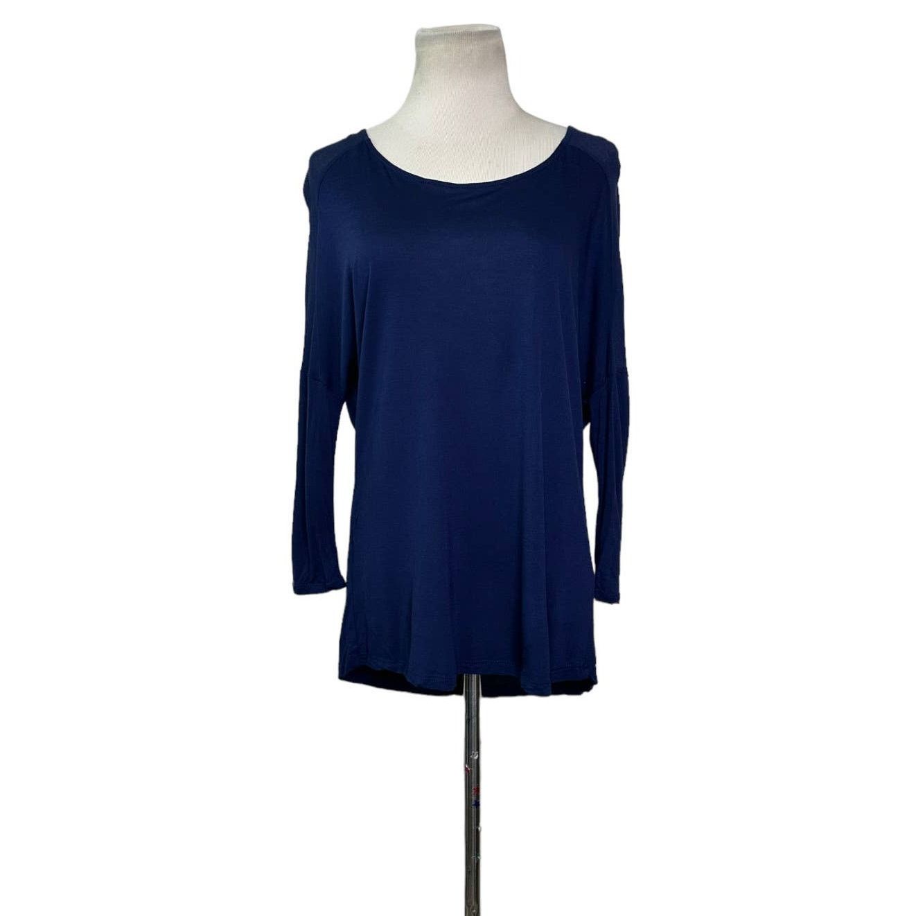 Zara Zara blue 3/4 sleeves detail back zipper blouse size small Size S / US 4 / IT 40 - 9 Thumbnail