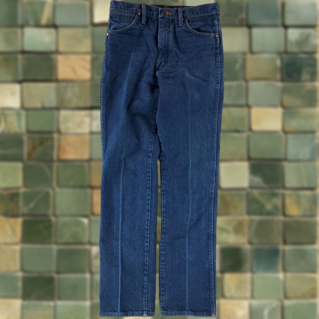 Wrangler VINTAGE Wrangler Jeans 936DEN Blue Jeans Mens 31 33 Inseam 33 90s Straight Blue Mens Size US 31 - 1 Thumbnail