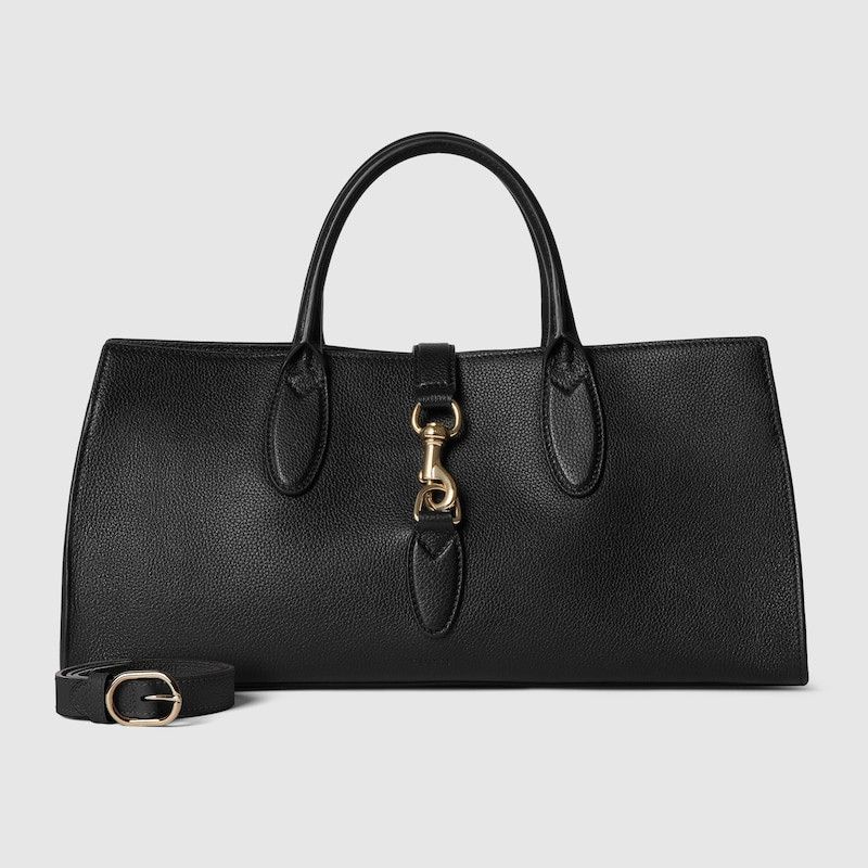 Gucci o1la5ras0526 Size: OS / Medium Tote Bag Hook Closure Black Size ONE SIZE - 4 Thumbnail