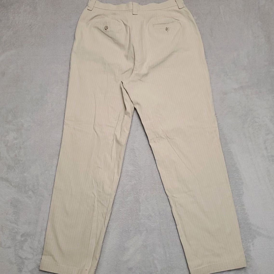 Lee VINTAGE Lee Pants Womens 14 M Beige Pin Striped Y2K 90s USA Fabric High Rise Pants Women 14 Beige Pin Striped High Rise Lee Size 36" / US 14 / IT 50 - 4 Thumbnail