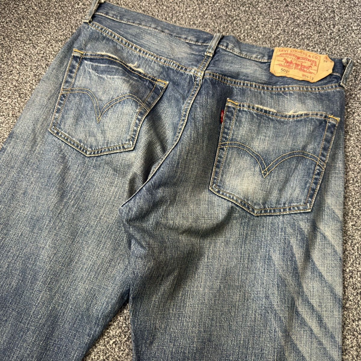 If Six Was Nine 🔥🇺🇸 Vintage 2004 Levis 501 Straight Faded Aging Denim W34 Size US 34 / EU 50 - 8 Thumbnail