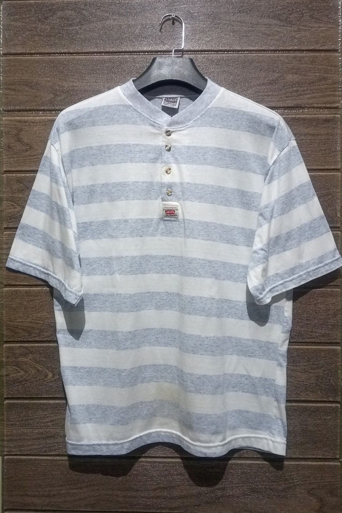 Levi's × Vintage Vintage '90s Levi's Stripe Tee Made in USA Size US L / EU 52-54 / 3 - 1 Thumbnail