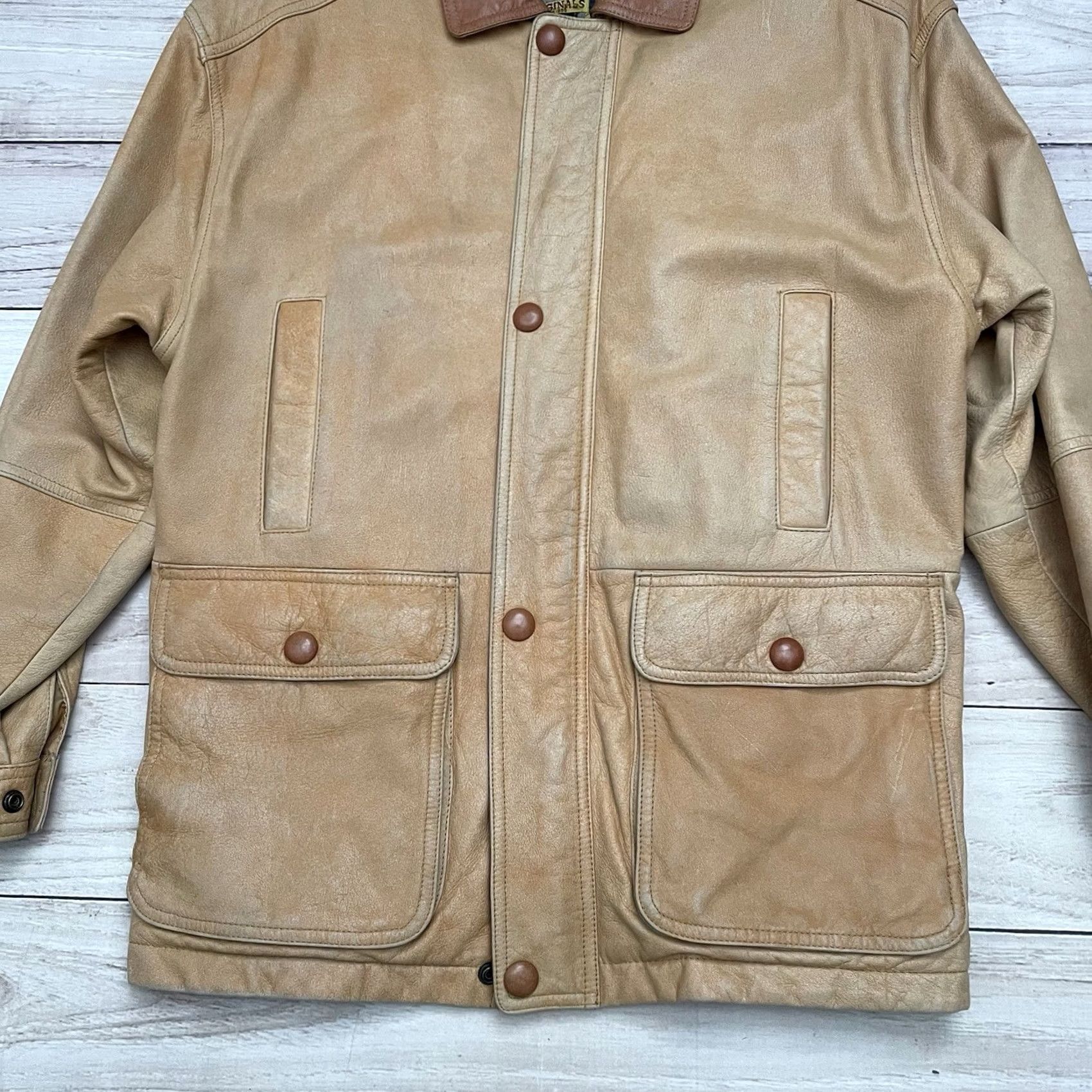 Vintage VINTAGE Wilsons Leather Jacket Military 90s Brown Chore Insulated Lined Mid-Length Zip Men S Regular Brown Size US S / EU 44-46 / 1 - 5 Thumbnail