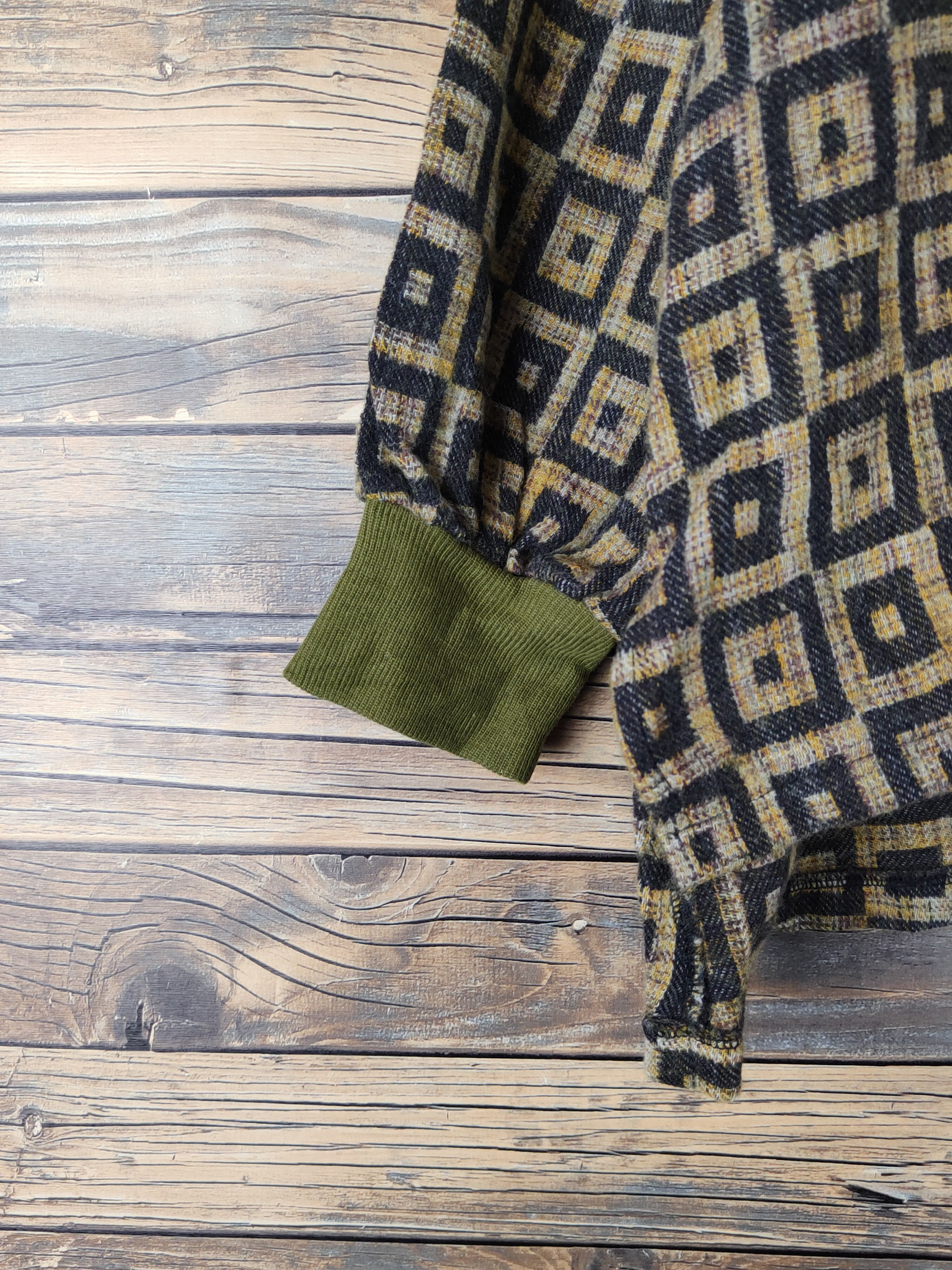Homespun Knitwear × Japanese Brand × Vintage Japanese Brand Olive Knitwear Blouses #W1539 Size M / US 6-8 / IT 42-44 - 4 Thumbnail