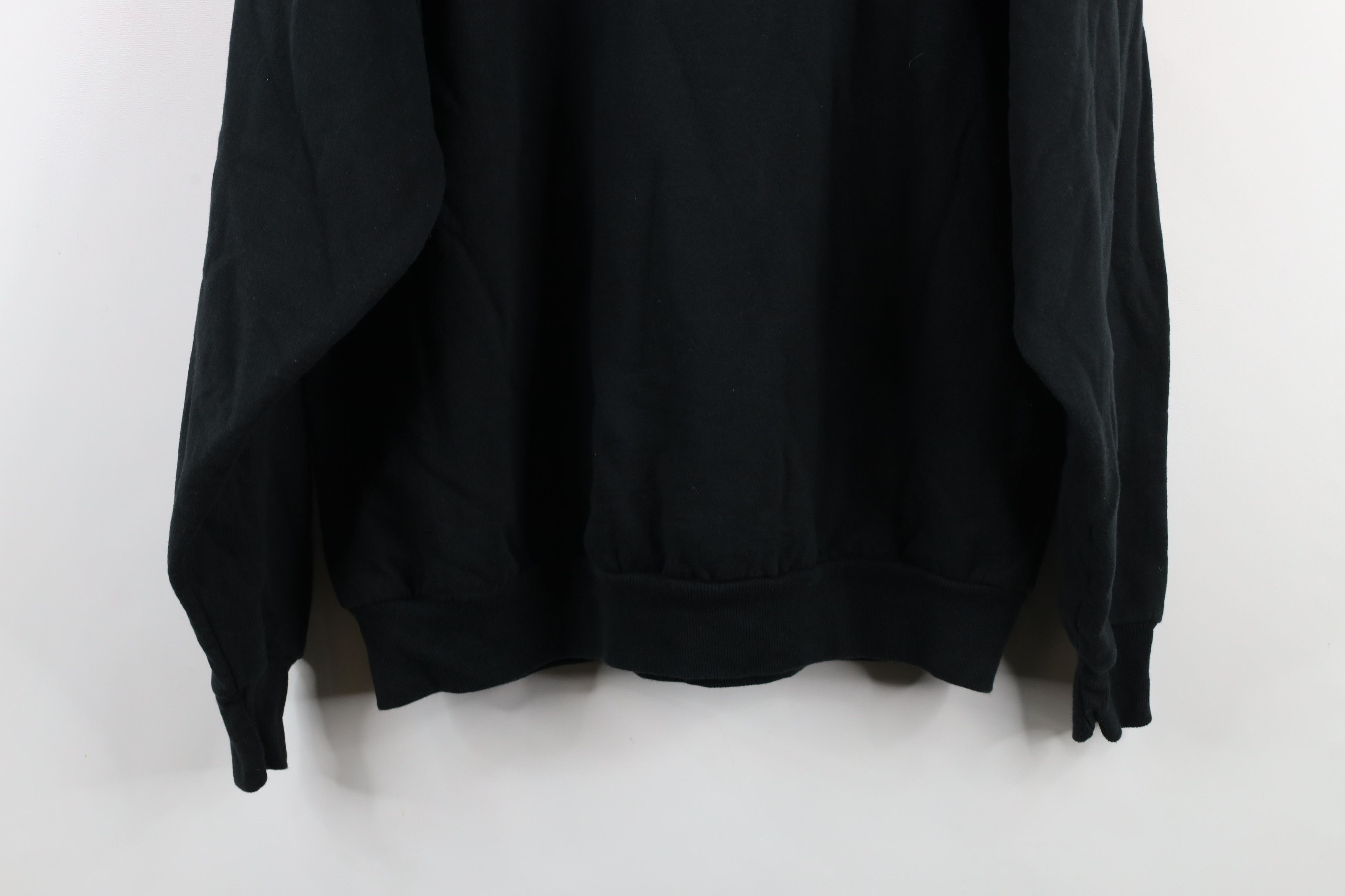 Vintage Vintage 90s Streetwear Blank Heavy Crewneck Sweatshirt Black Size US XXL / EU 58 / 5 - 7 Thumbnail