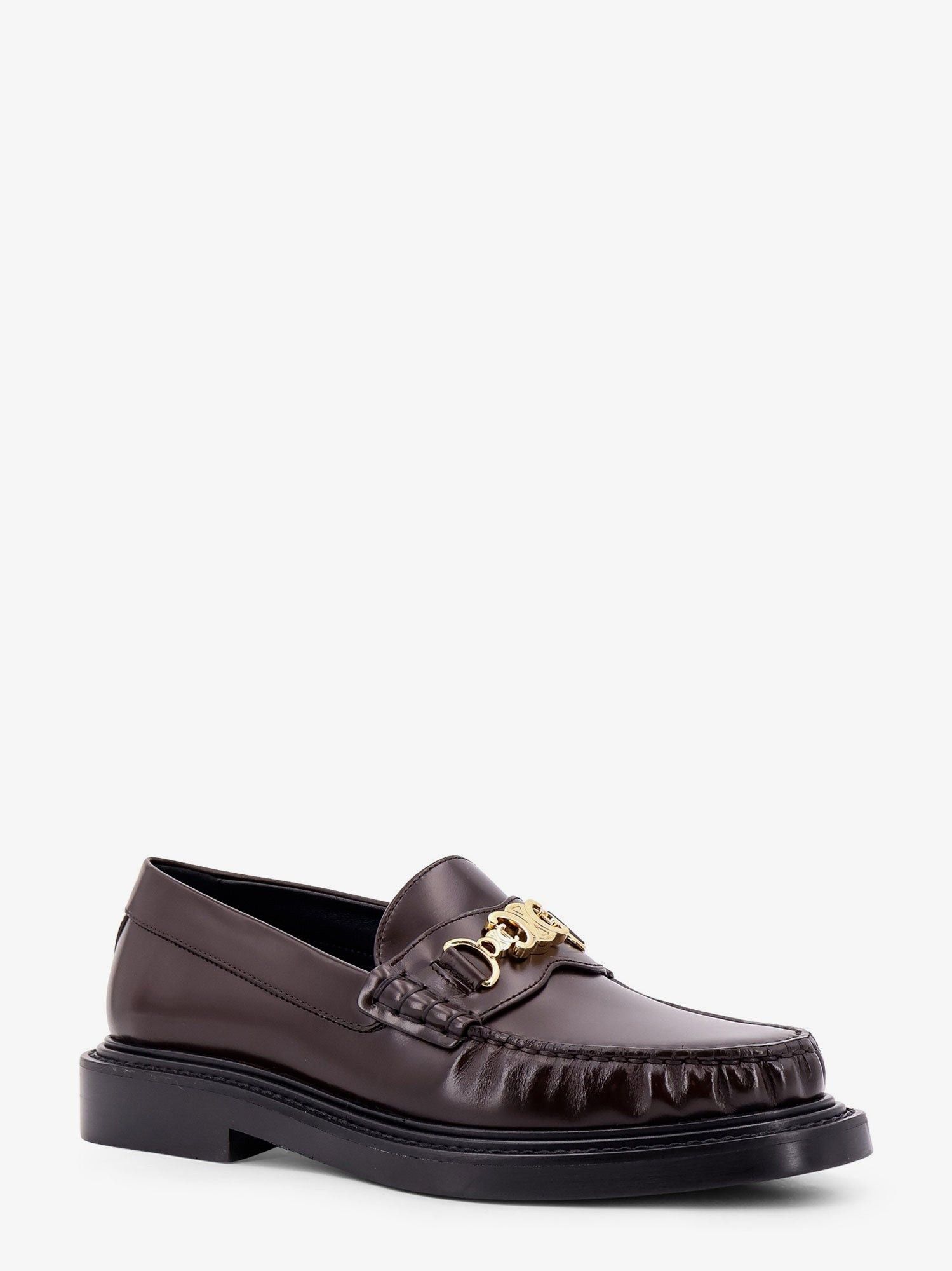 Celine o1bcso1str0126 360813602C Triomphe Chain Loafers Dark Brown Size US 6 / IT 36 - 2 Thumbnail