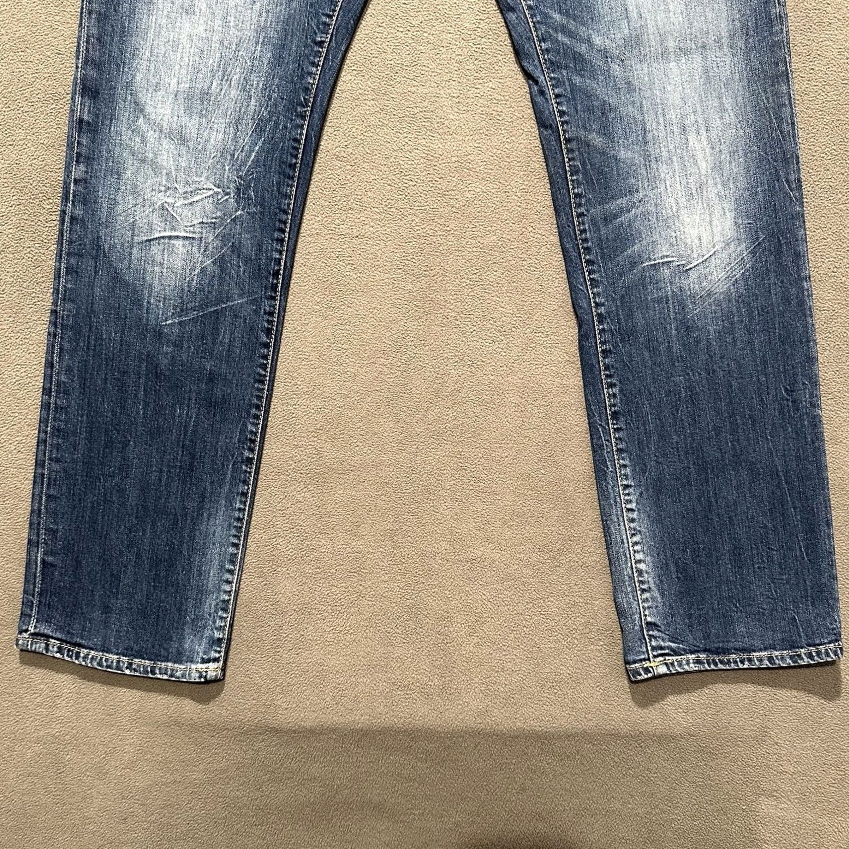Vintage Herrlicher Jeans Mens 32x32 Blue Denim Tyler Slim Fit Faded GUC 5-Pocket Design Straight Slim Inseam 32" Regular Denim Size US 32 / EU 48 - 5 Thumbnail