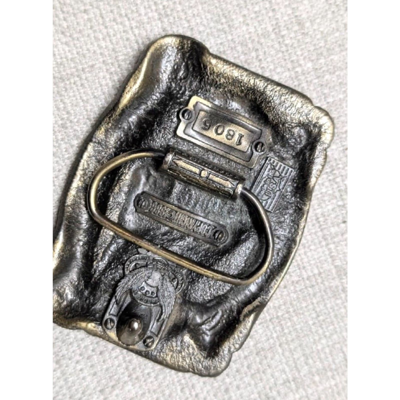 Vintage VINTAGE The Great American Buckle Company belt buckle FD western EMS rescue western Size ONE SIZE - 3 Thumbnail