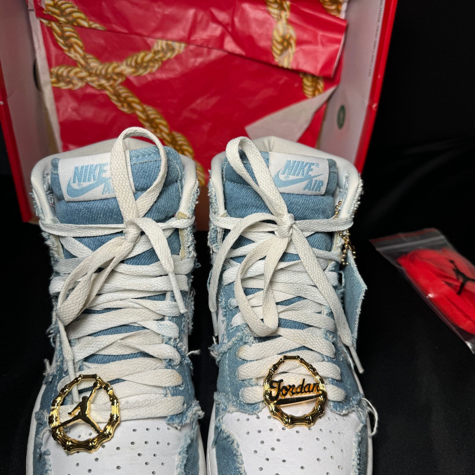 Jordan Brand × Nike Size 5 - Wmns Air Jordan 1 Retro High OG Denim Women's Shoes Size US 5 / IT 35 - 5 Thumbnail