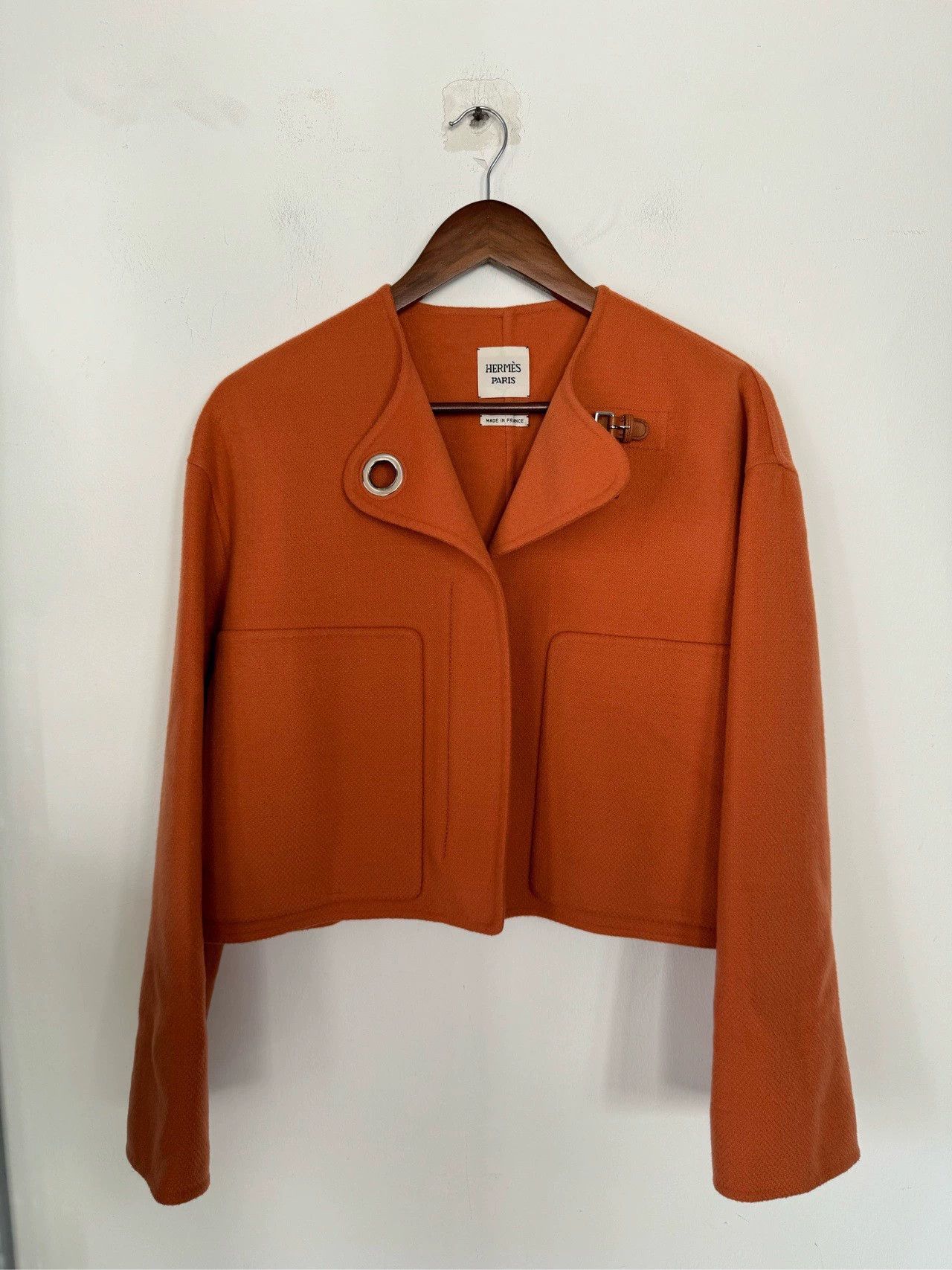 Hermes Hermès Orange Cashmere Short Coat - dmc Size US M / EU 48-50 / 2 - 1 Thumbnail