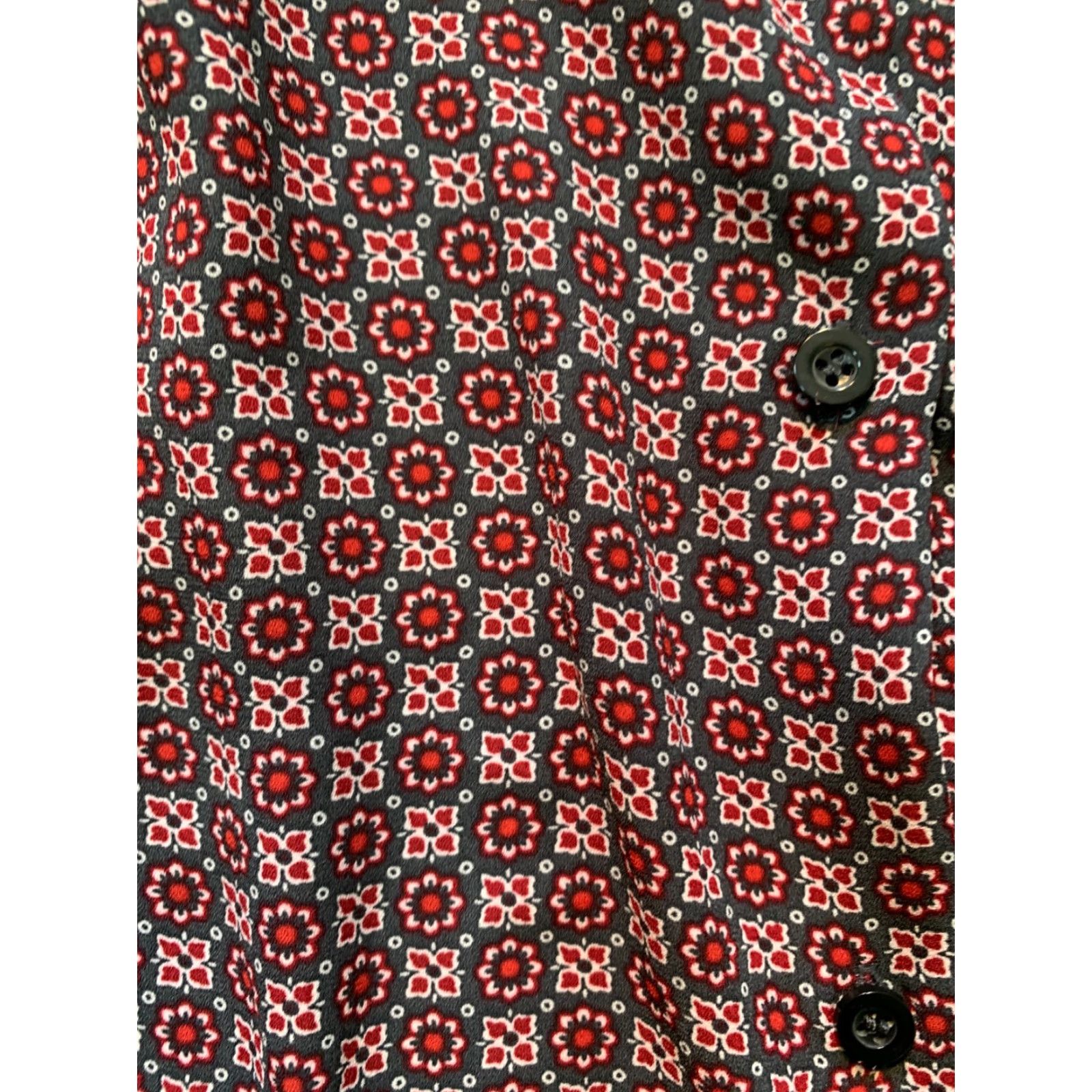 Vintage Chelsea and Theodore Top Womens XL Button-Up Floral Long Sleeve Polyester Shirt Size XL / US 12-14 / IT 48-50 - 3 Thumbnail