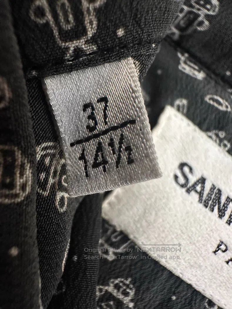 Saint Laurent Paris Saint Laurent Paris size 37 Silk Playful Print Shirt Size US M / EU 48-50 / 2 - 3 Thumbnail