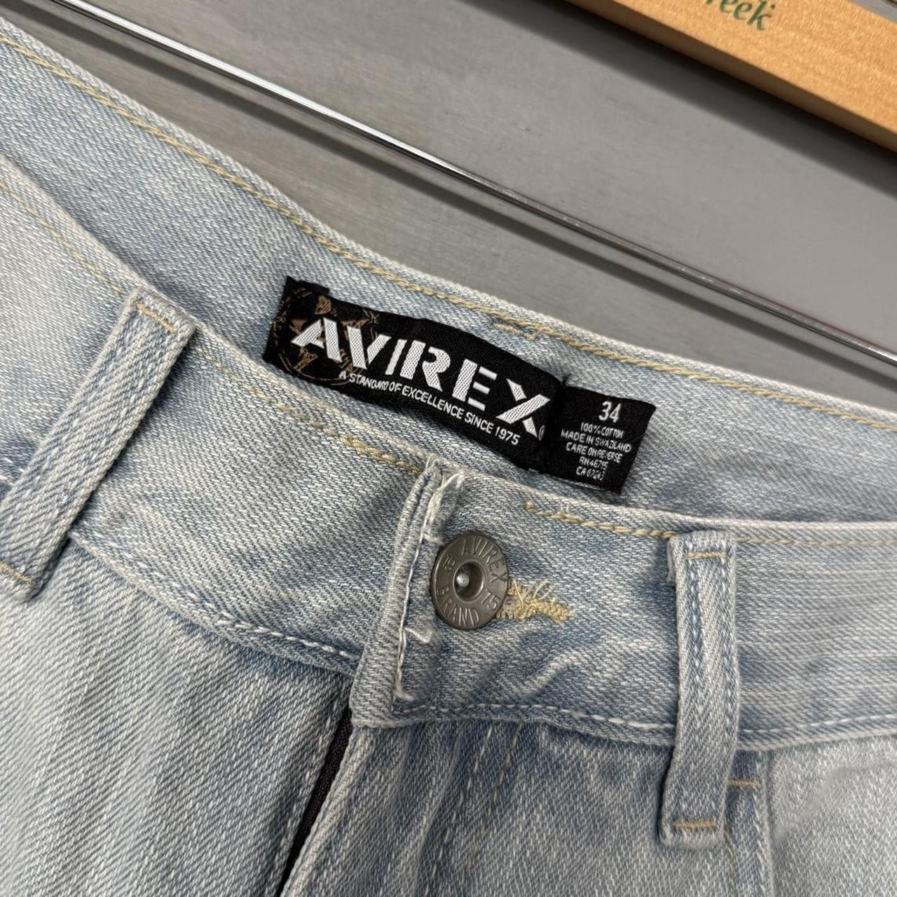 Avirex × Vintage Avirex Vintage Baggy Faded White Washed Jorts Jean Shorts 34 Size US 34 / EU 50 - 3 Thumbnail