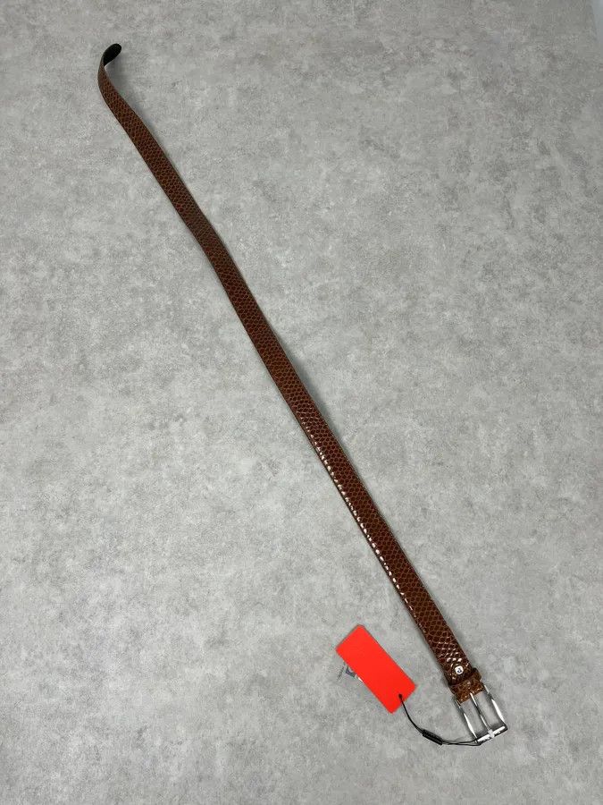 Pierre Cardin Pierre Cardin Python Brown Leather Belt Size ONE SIZE - 2 Thumbnail