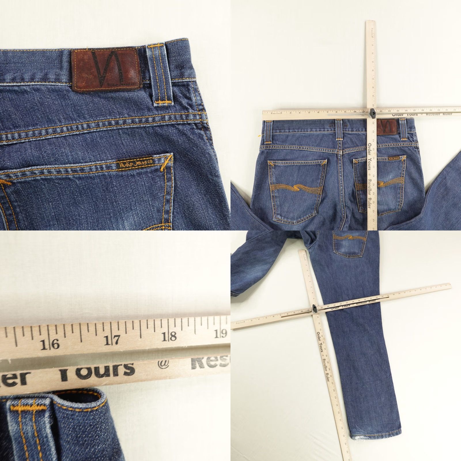Nudie Jeans Nudie Jeans Mens Jeans 34x30 Blue Slim Jim Organic Cotton Made in Italy Denim Size US 34 / EU 50 - 8 Thumbnail