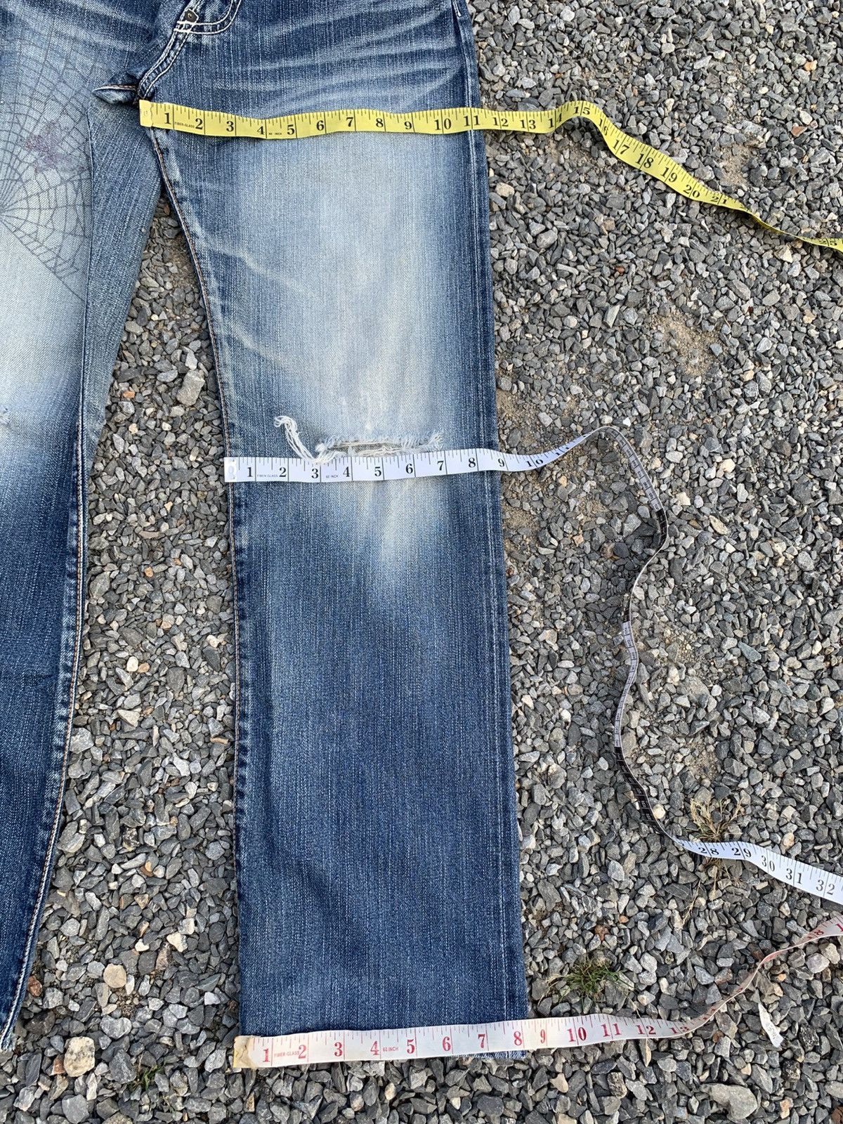 Japanese Brand ICHINOI JAPANESE SELVEDGE RAW RUSTY DISTRESSED DENIM Size US 28 / EU 44 - 20 Thumbnail