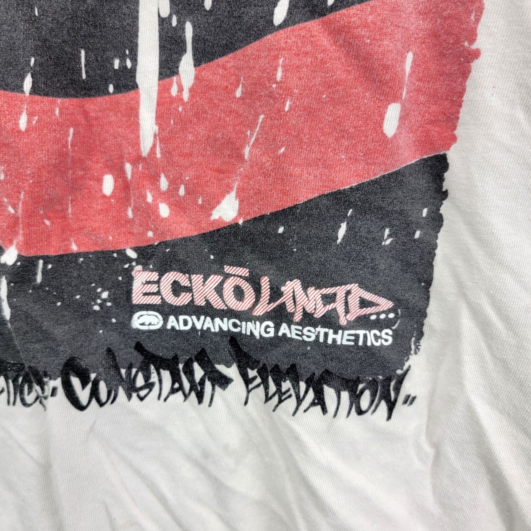 Ecko Unltd. Ecko Unltd Shirt Adult XL White Short Sleeve Crew Neck Distressed Vintage Men Tee Size US XL / EU 56 / 4 - 2 Thumbnail