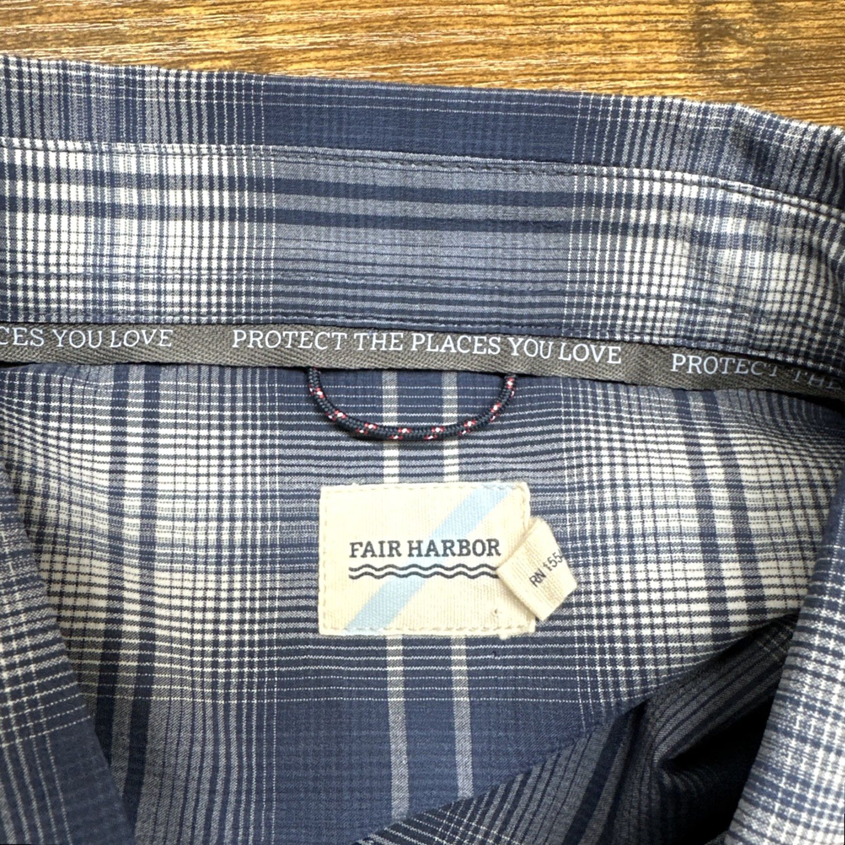 Vintage Fair Harbor Shirt Mens 2XL Blue Plaid Long Sleeve Button-Up Casual Travel Crewneck? Size US XXL / EU 58 / 5 - 7 Thumbnail