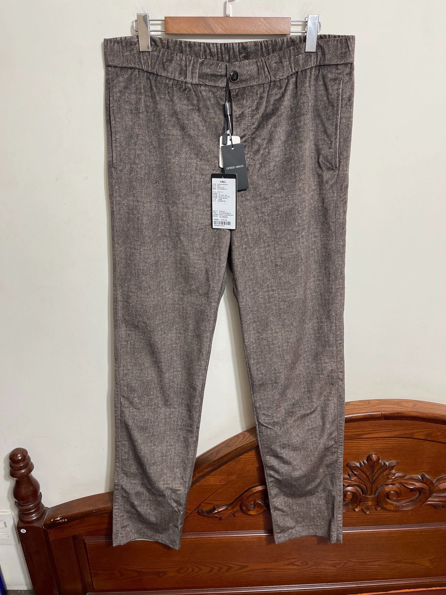 Giorgio Armani Giorgio Armani Slim Fit Camel Velvet Pants Size 54 Size US 38 / EU 54 - 1 Thumbnail