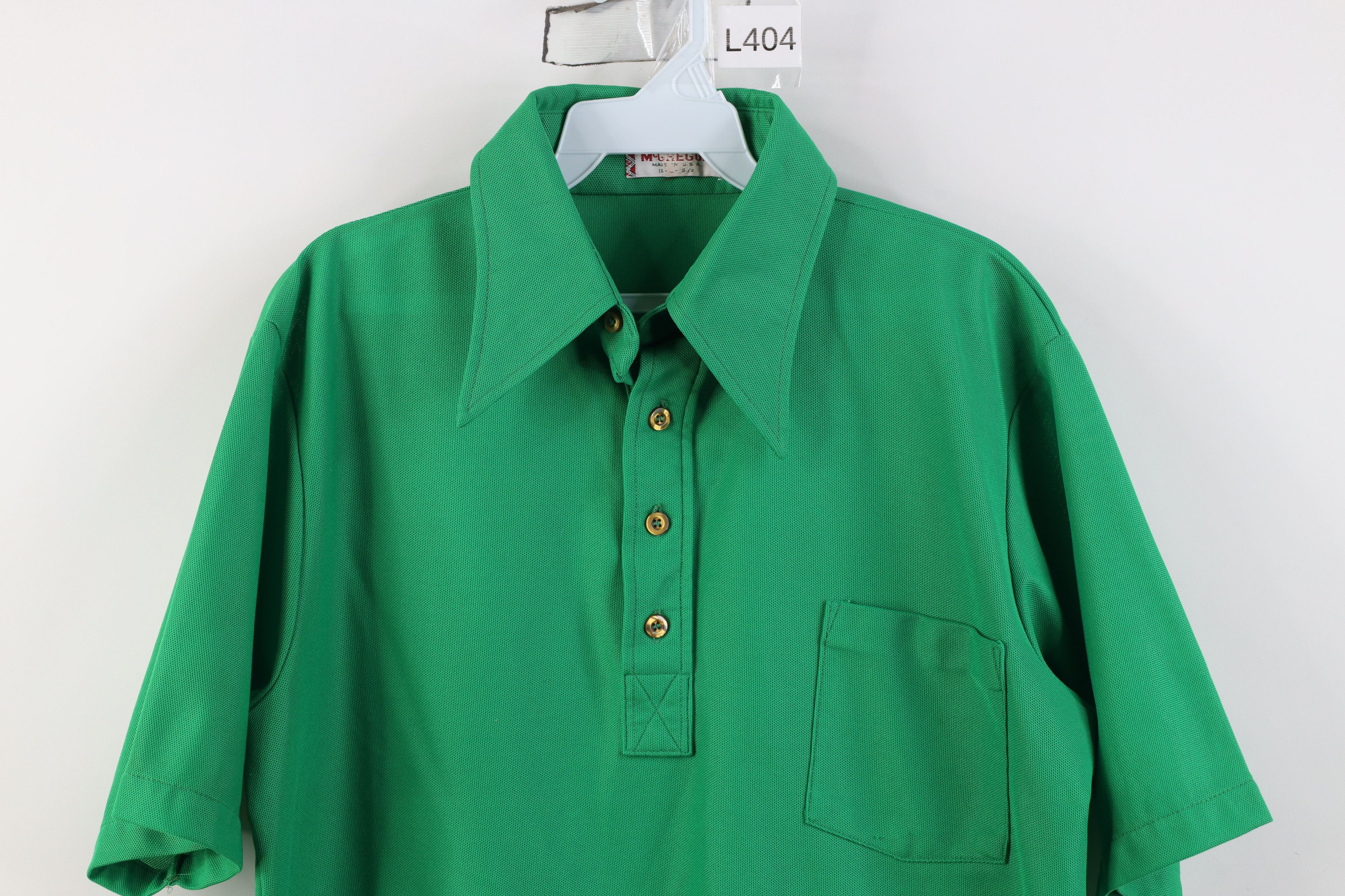McGregor Vintage 50s 60s McGregor Collar Golf Polo Shirt Green USA Size US L / EU 52-54 / 3 - 2 Thumbnail