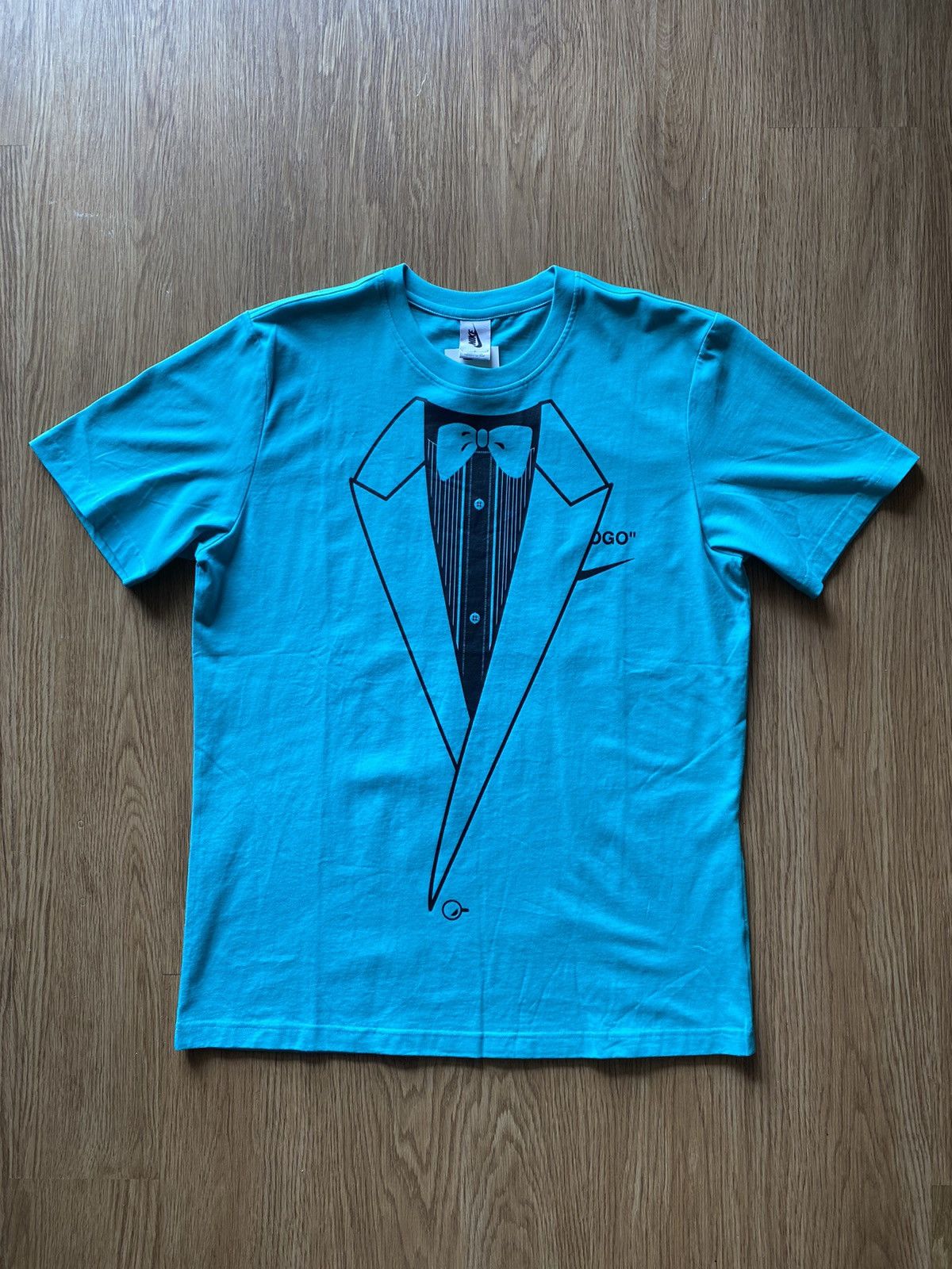 image of Nike x Off White Tee Nrg A6 in Blue, Men's (Size Large)