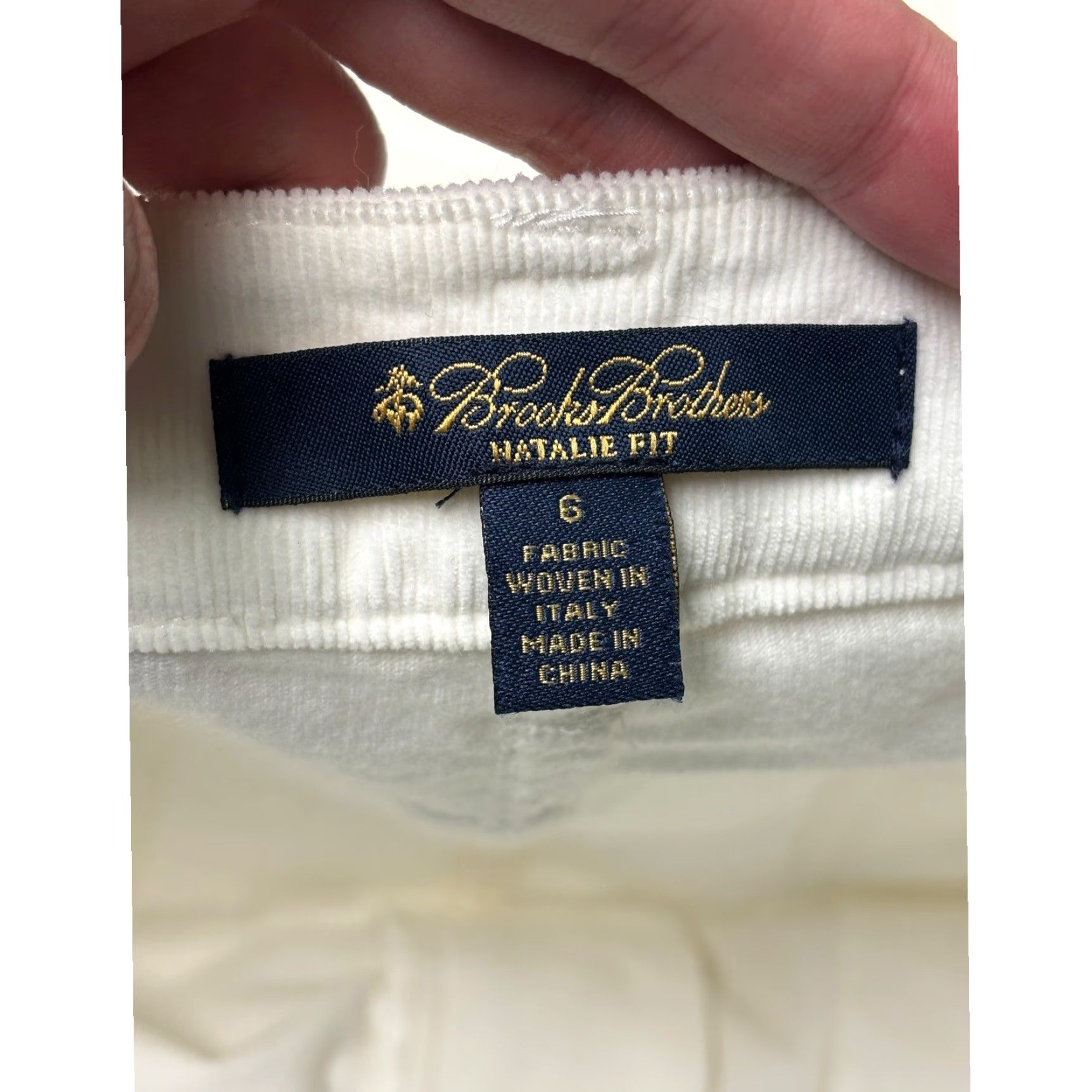 Brooks Brothers Brooks Brothers Natalie Fit White Corduroy Pants Womens 6 W32 L31 Size 28" / US 6 / IT 42 - 5 Thumbnail