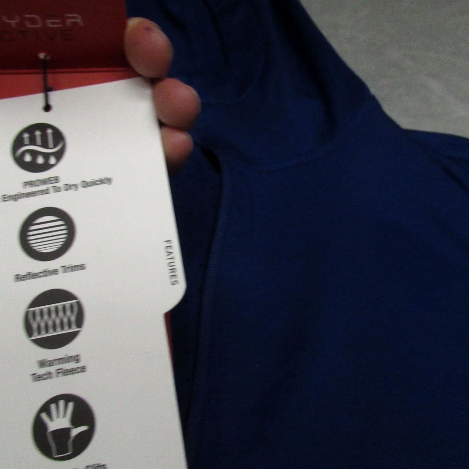 Spyder Spyder Hoodie Women M Blue Active Tech Fleece Pullover Size M / US 6-8 / IT 42-44 - 6 Thumbnail