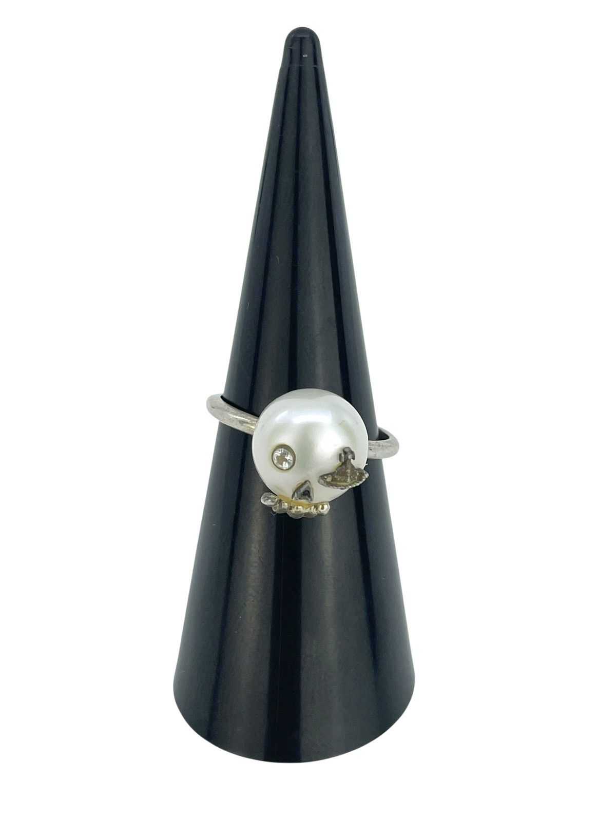 Vivienne Westwood 925 Pearl Skull Orb Ring Size ONE SIZE - 2 Thumbnail