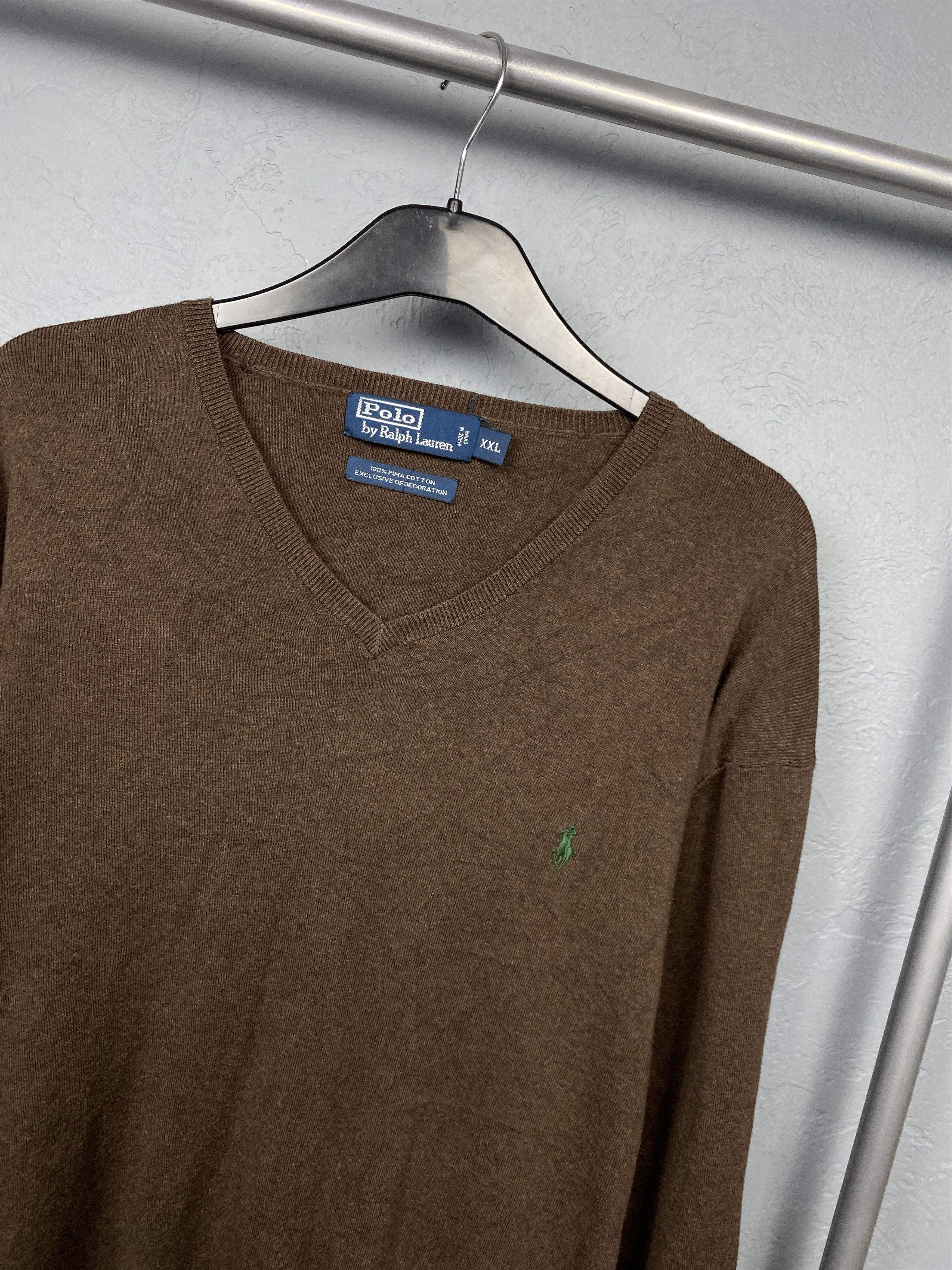 Polo Ralph Lauren Polo Ralph Lauren Vintage Mens V-Neck Knit Sweater Size US XXL / EU 58 / 5 - 2 Thumbnail